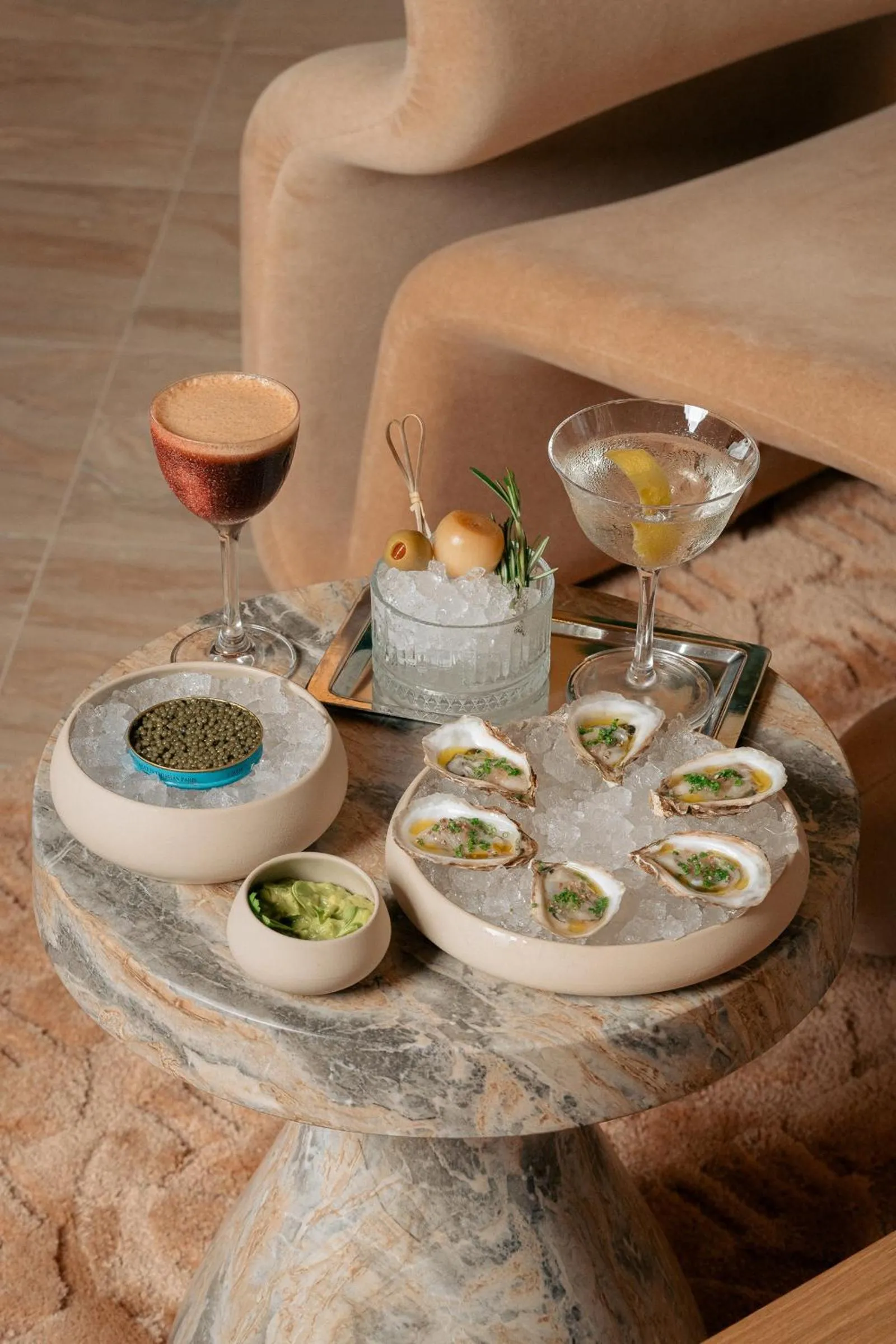 Food and drinks in The Shelborne by Proper, a Member of Design Hotels