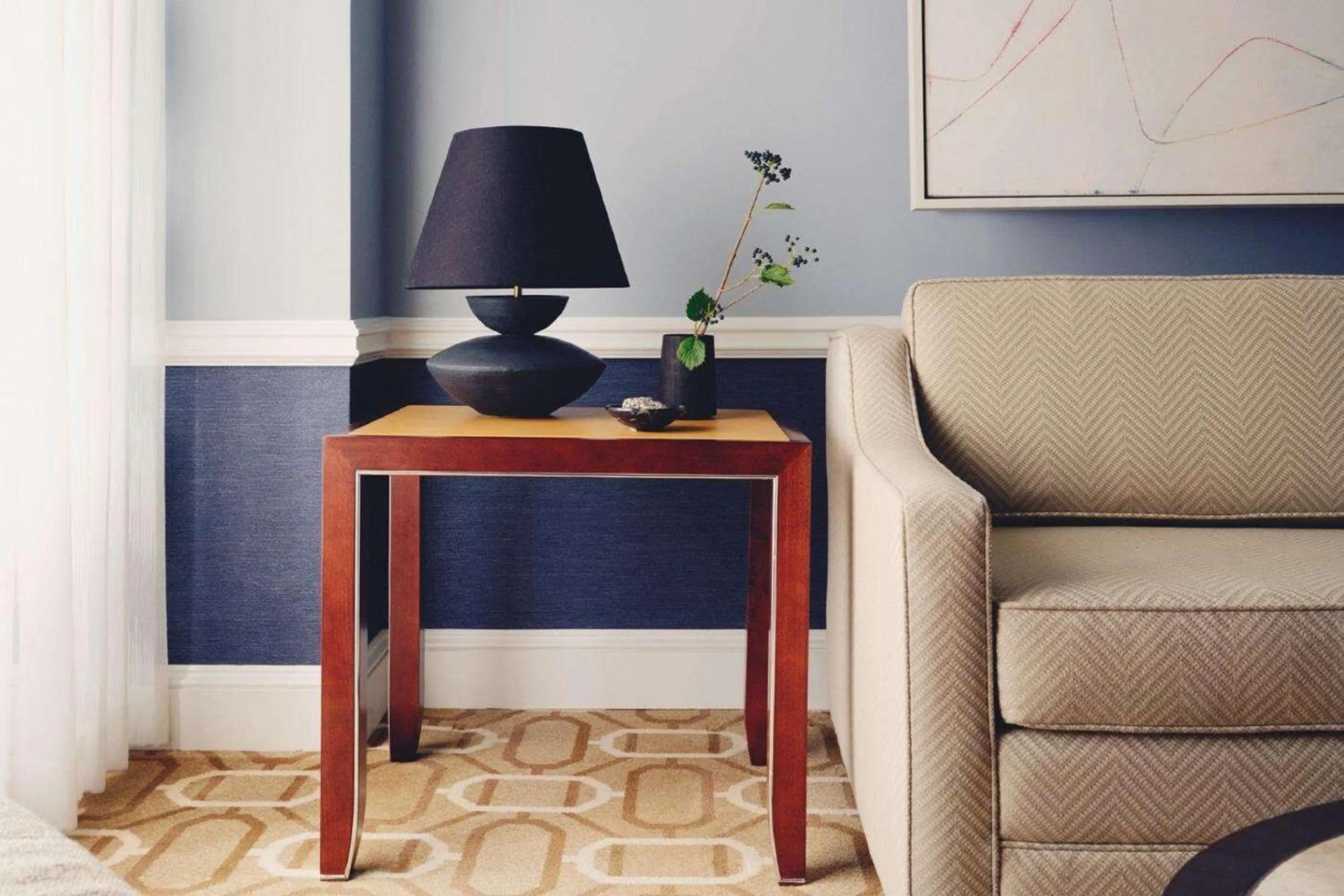 Living room in Boston Harbor Hotel