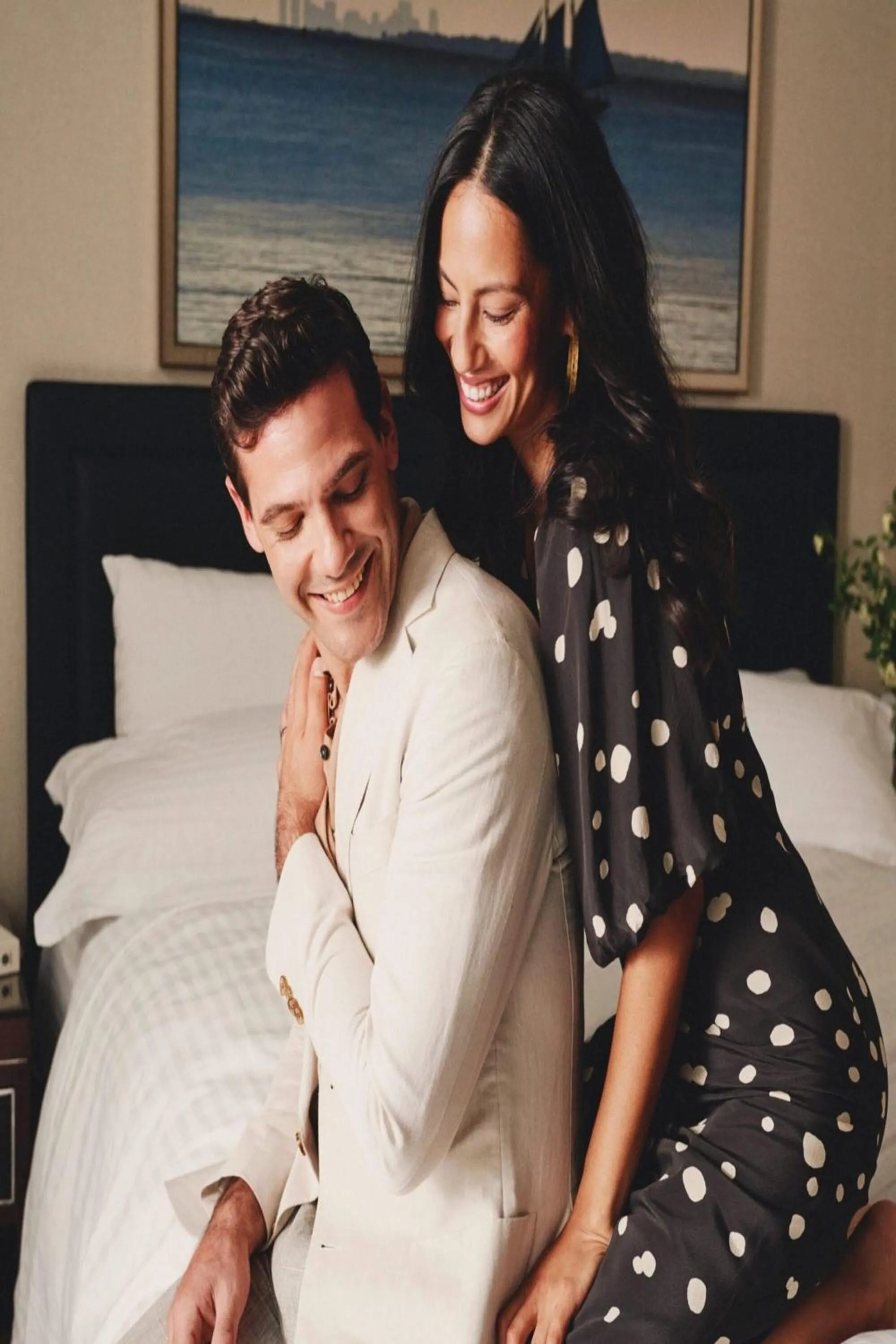 group of guests, Bed in Boston Harbor Hotel