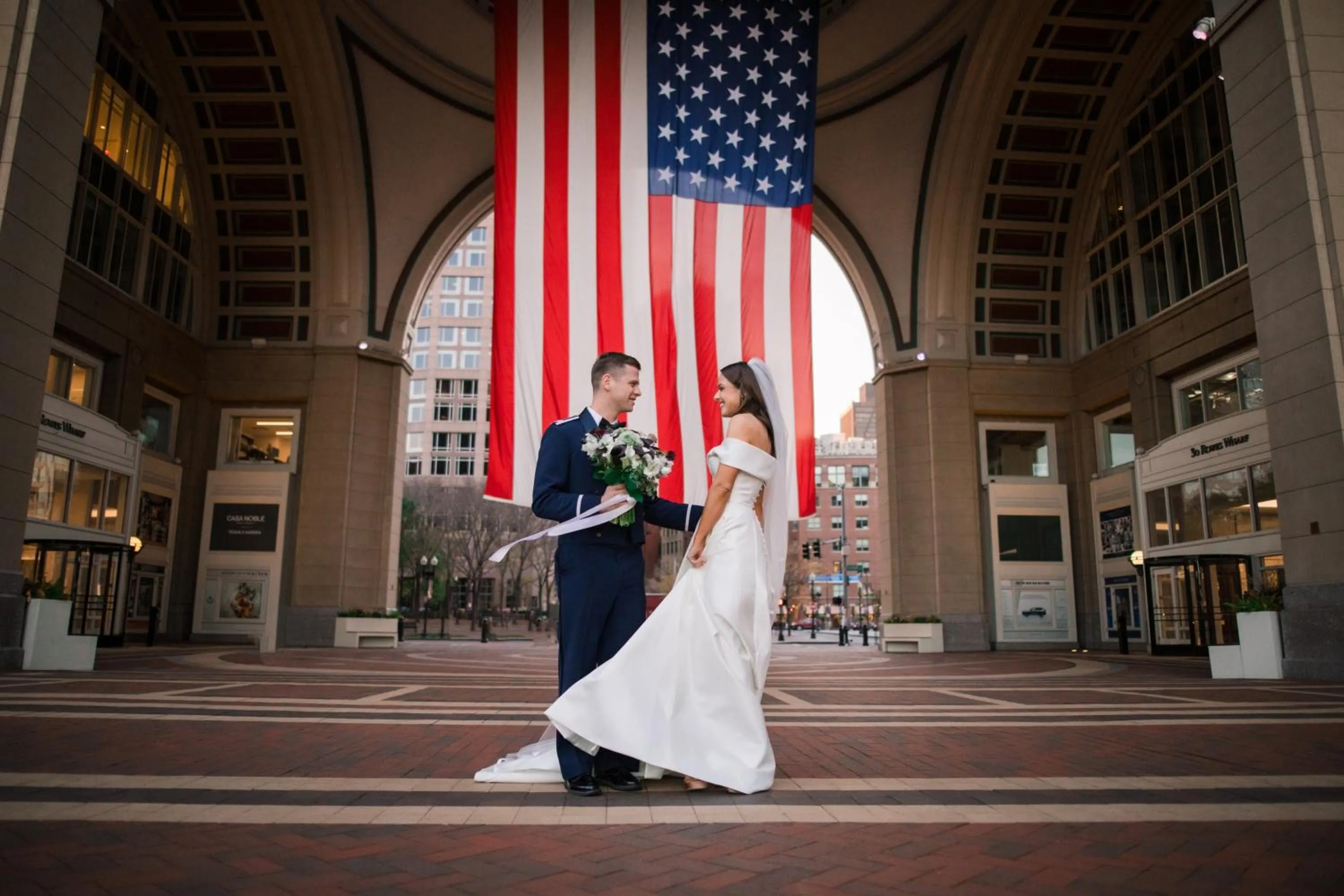 wedding in Boston Harbor Hotel