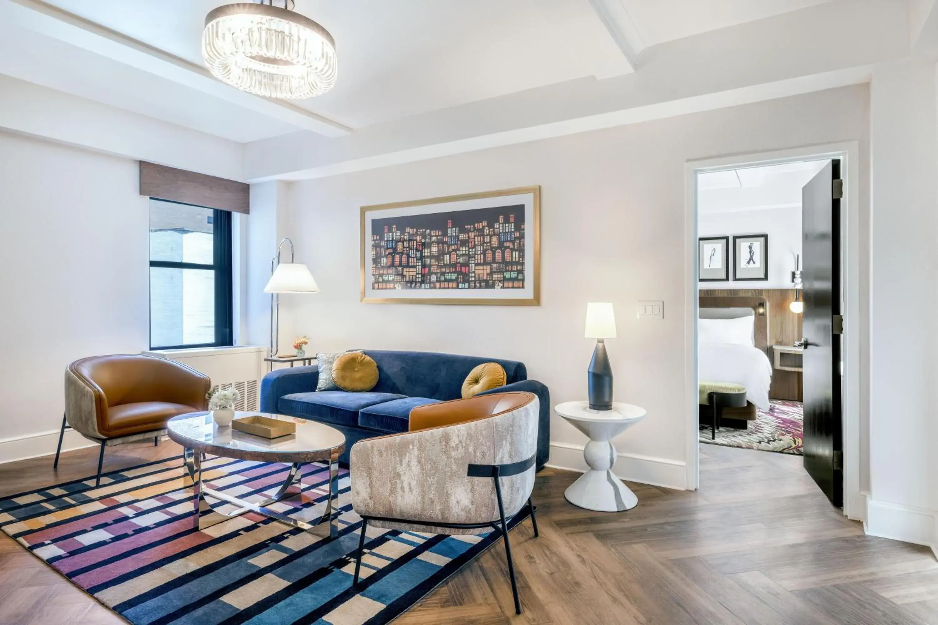 Living room in The Benjamin Royal Sonesta New York Living room in The Benjamin Royal Sonesta New York