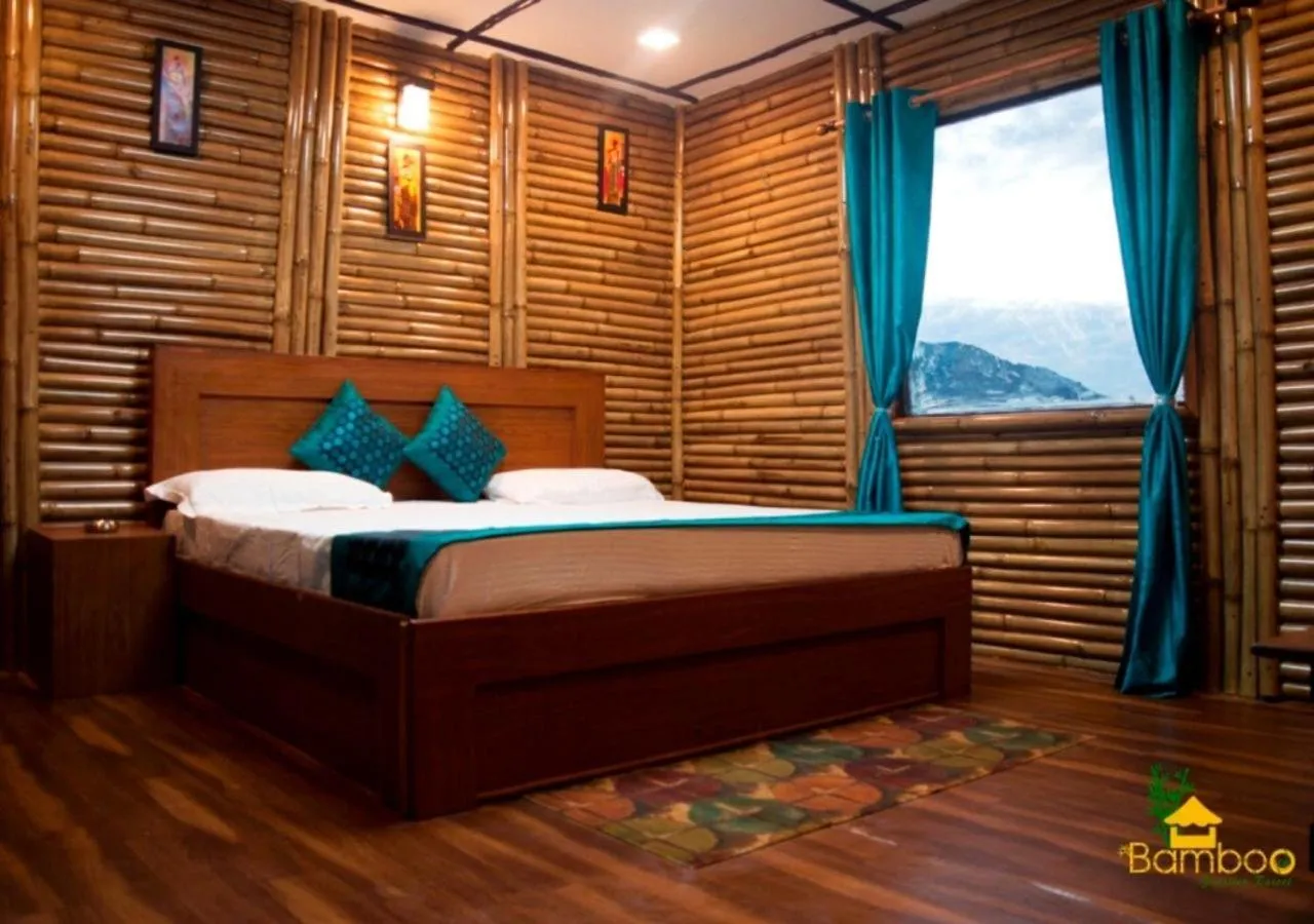 Bed in Bamboo Junction Resort - Kanatal, Valley & Mountain View