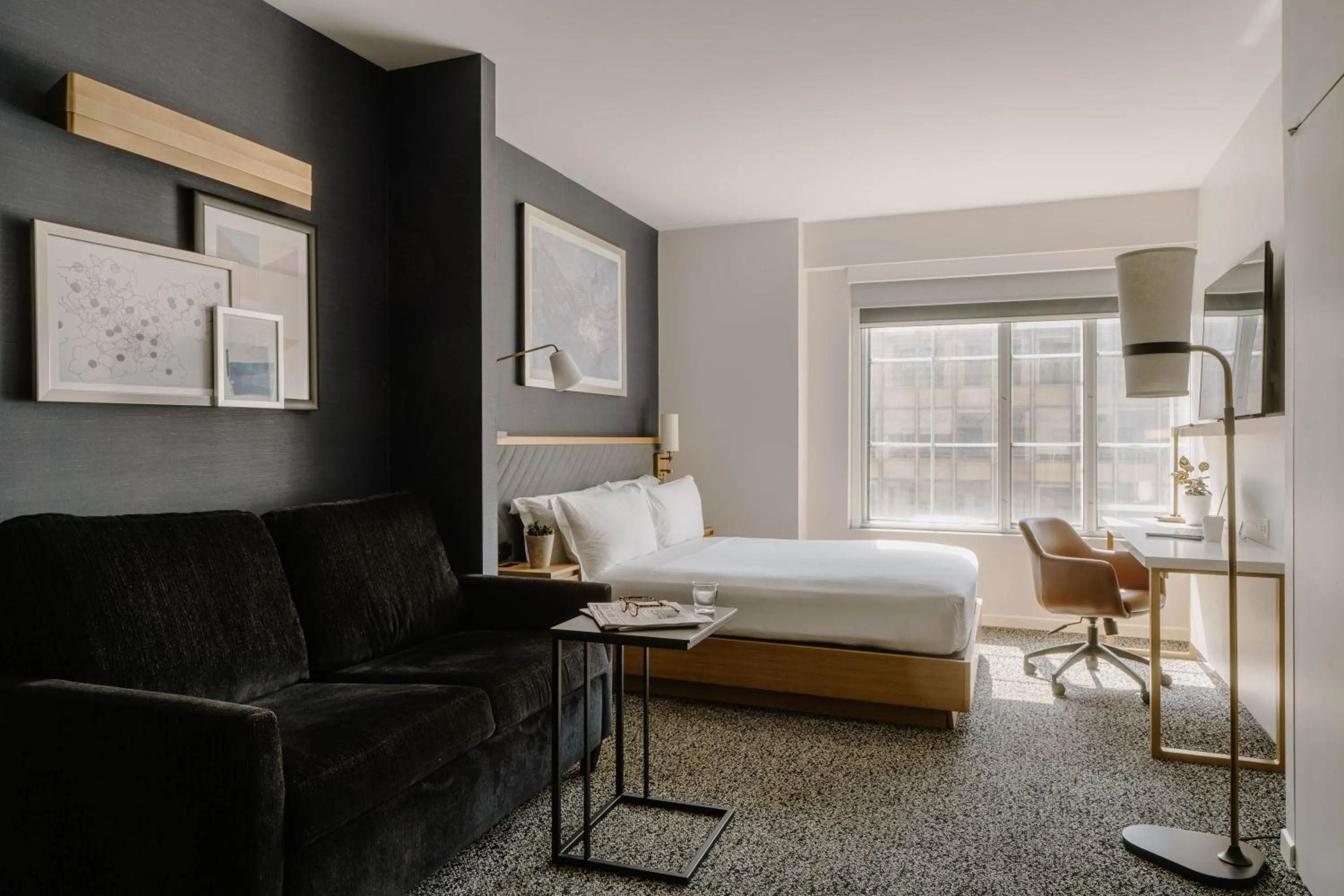 Bed in Club Quarters Hotel White House, Washington DC