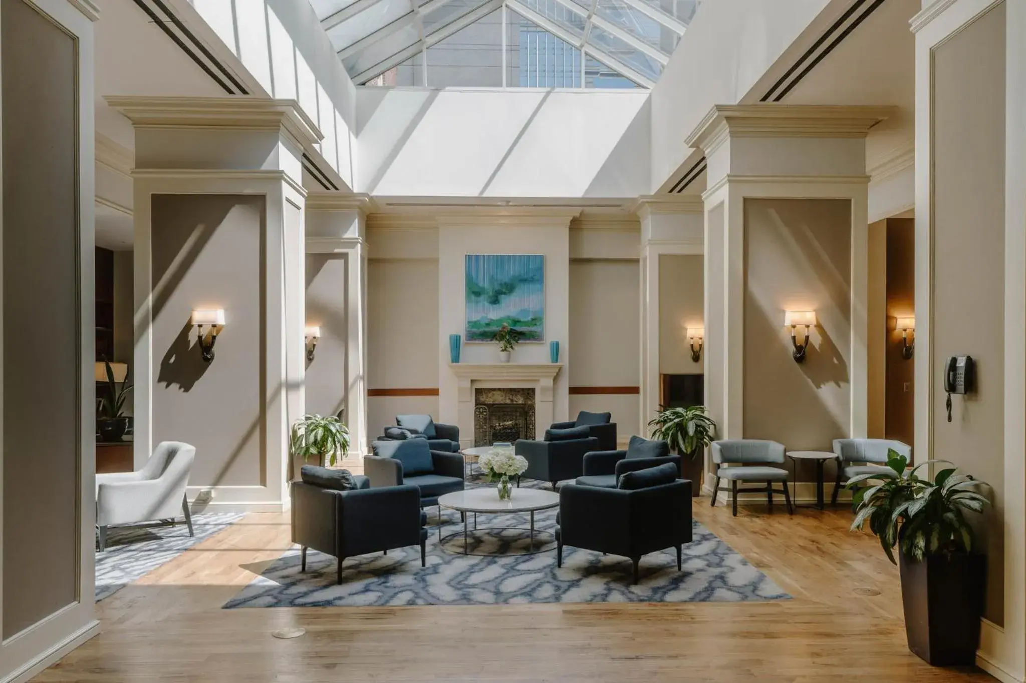 Lobby or reception in Club Quarters Hotel Rittenhouse Square, Philadelphia Lobby or reception in Club Quarters Hotel Rittenhouse Square, Philadelphia