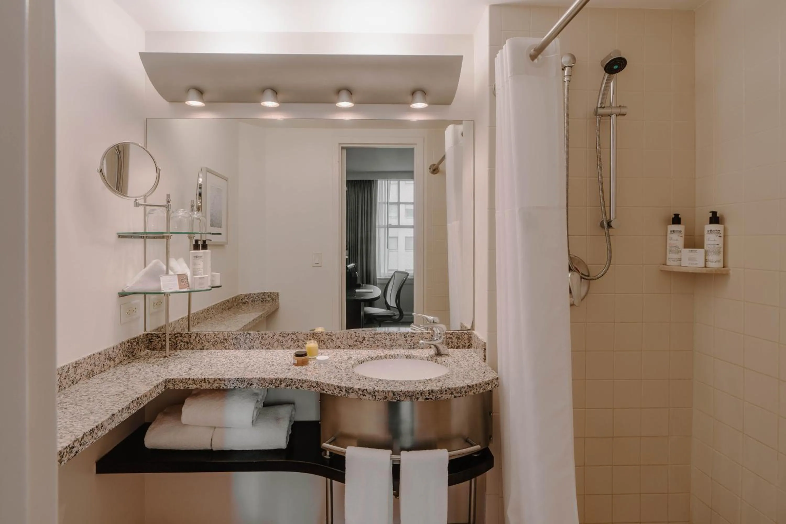 Bathroom in Club Quarters Hotel Downtown, Houston