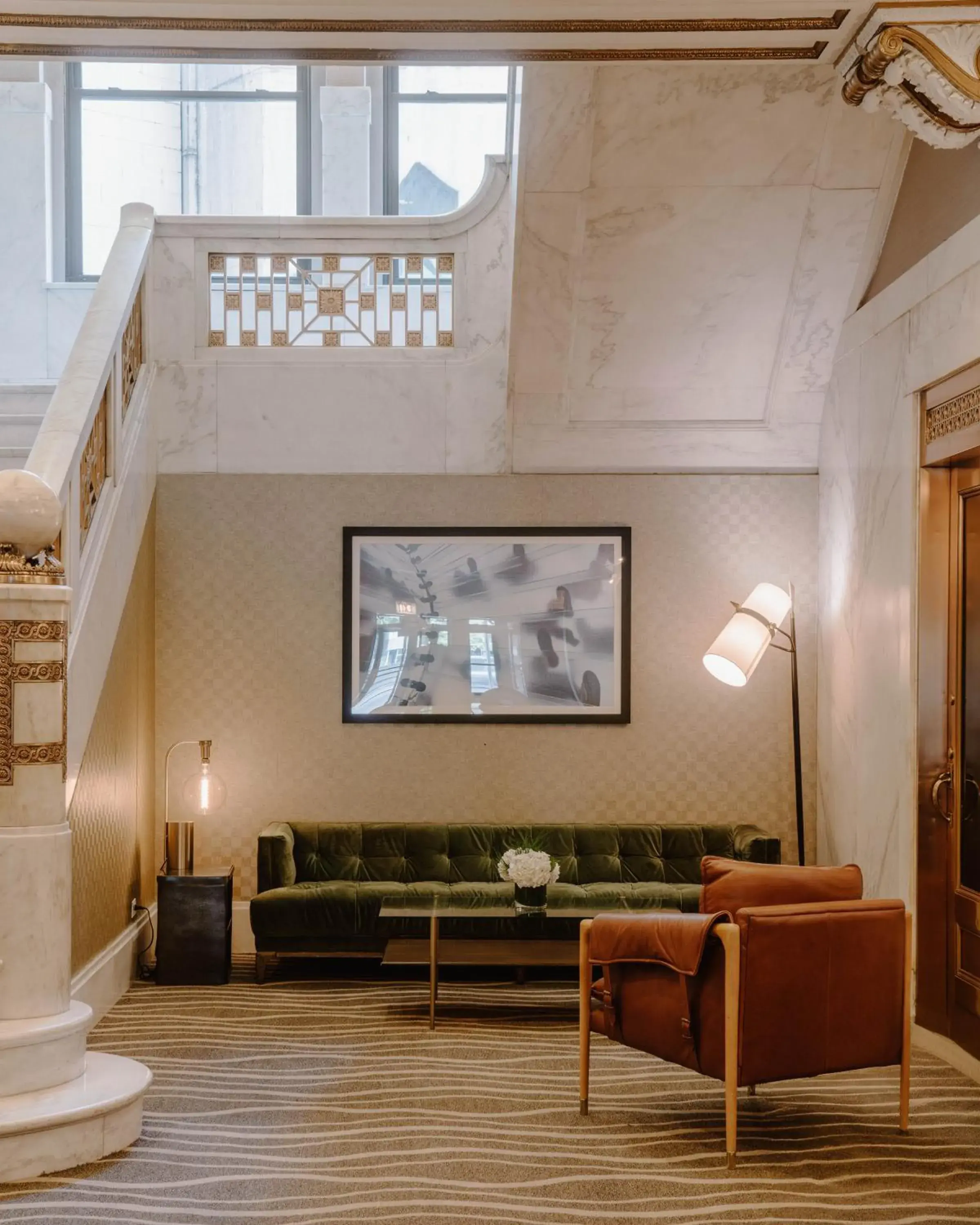 Lobby or reception in Club Quarters Hotel Wacker at Michigan, Chicago Lobby or reception in Club Quarters Hotel Wacker at Michigan, Chicago