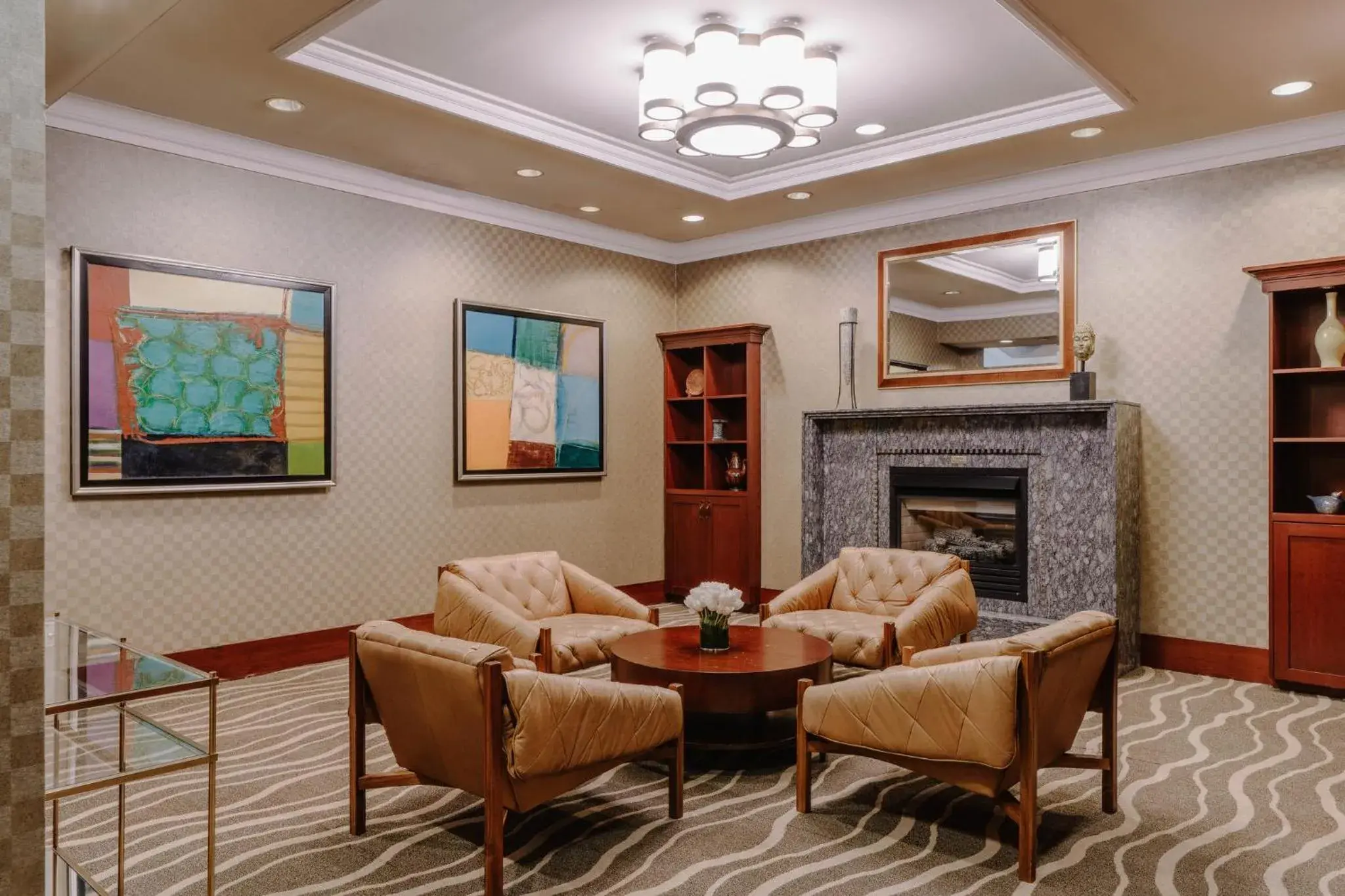 Lobby or reception in Club Quarters Hotel Wacker at Michigan, Chicago Lobby or reception in Club Quarters Hotel Wacker at Michigan, Chicago