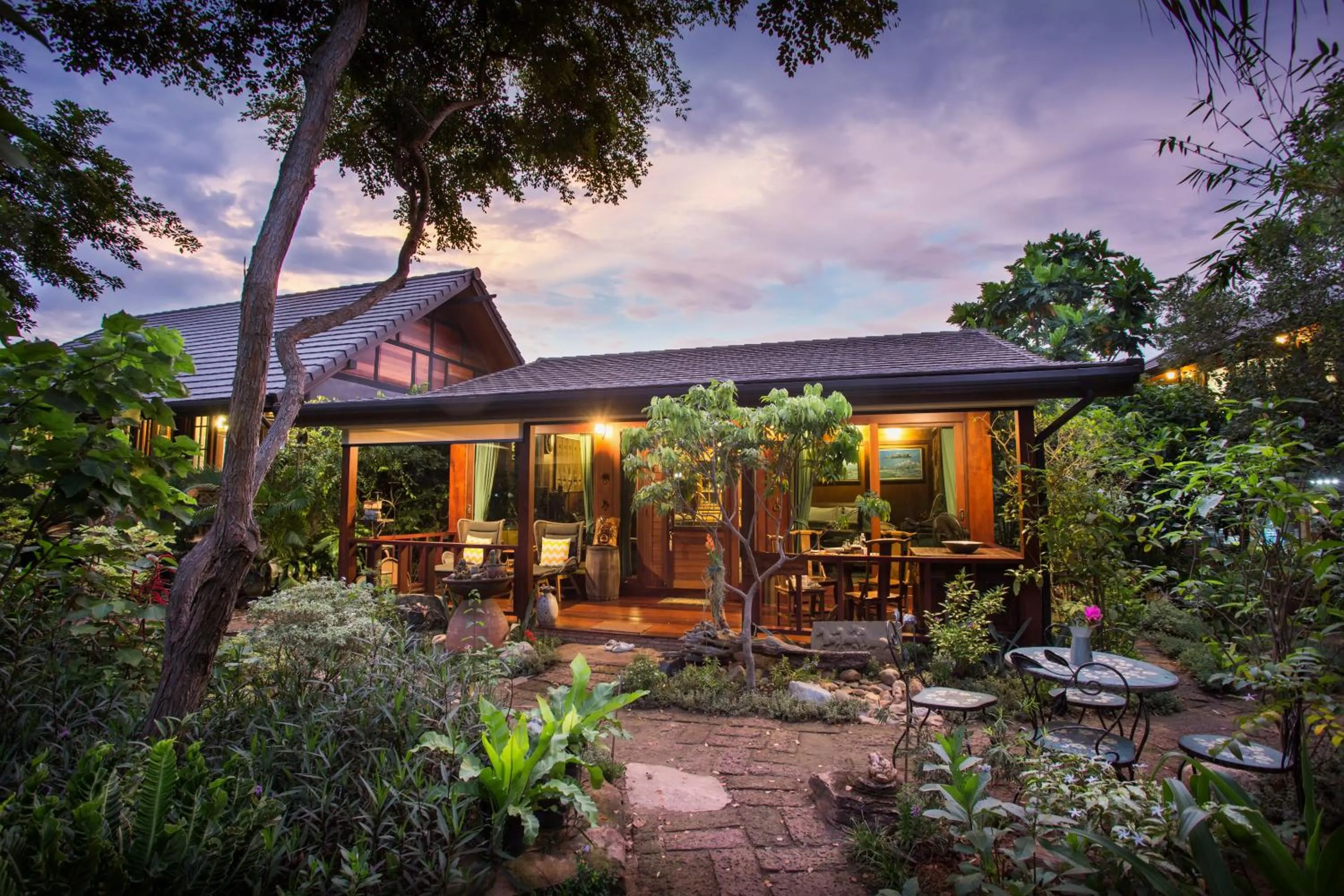 Patio in Cattani's Riverside Home