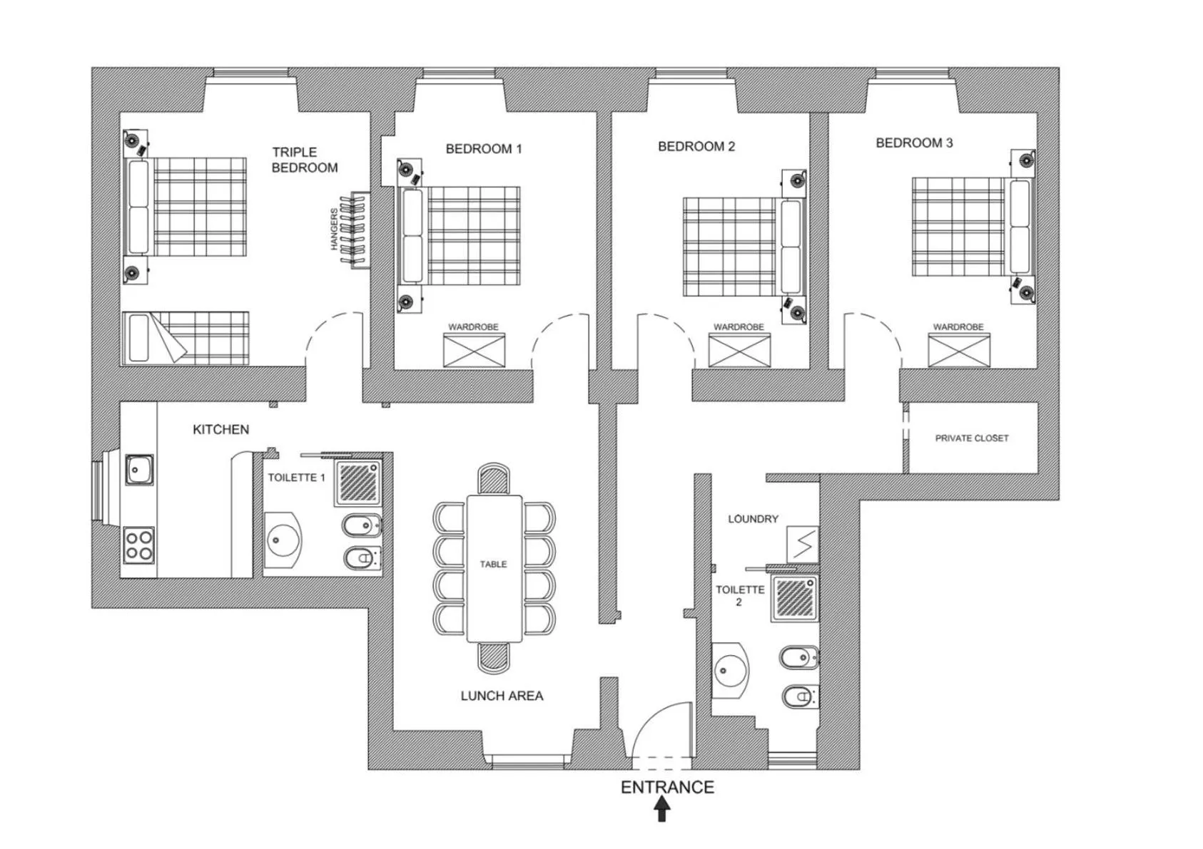Floor plan in Ripetta Miracle Suite