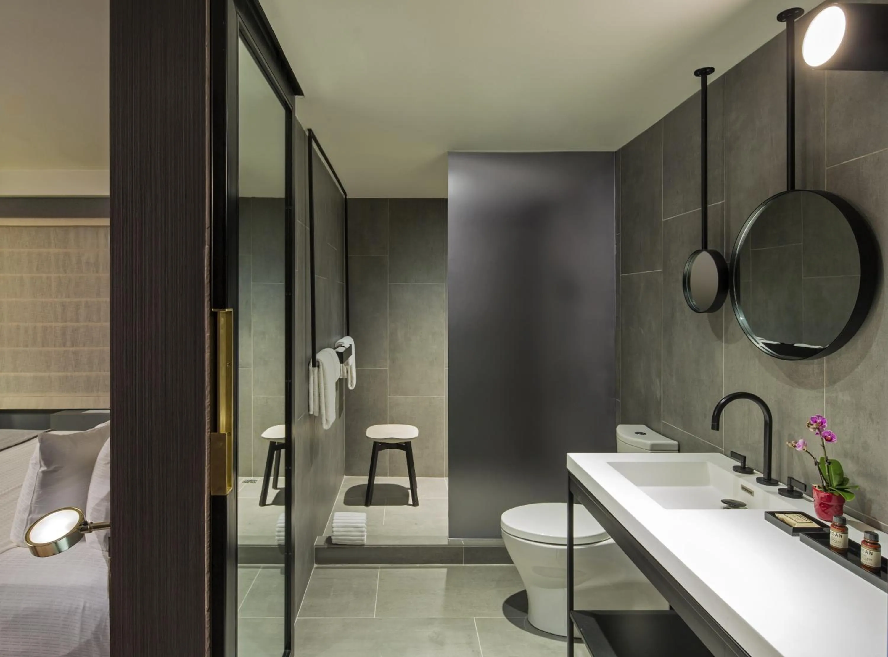 Shower, Bed in The Time New York, part of JdV by Hyatt