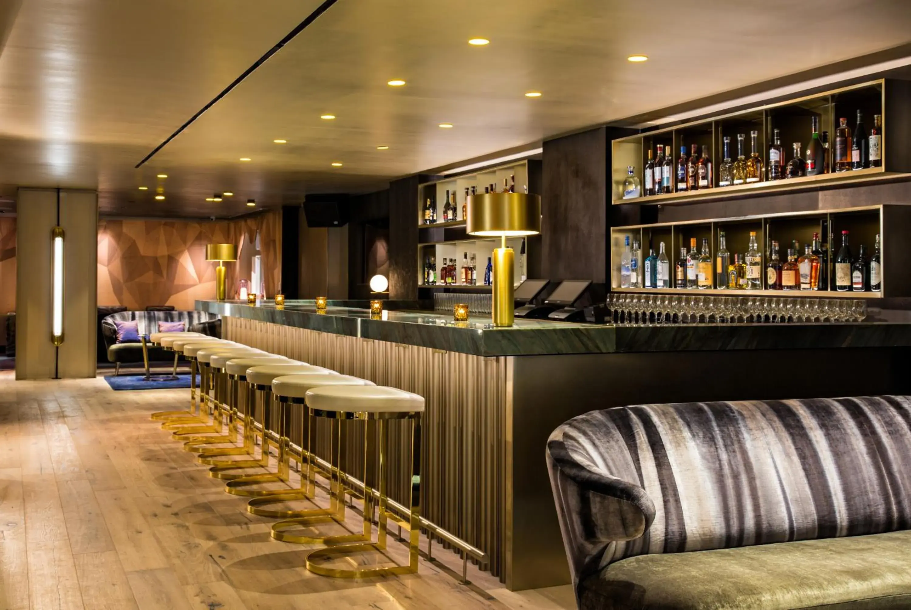 Lounge or bar in The Time New York, part of JdV by Hyatt Lounge or bar in The Time New York, part of JdV by Hyatt