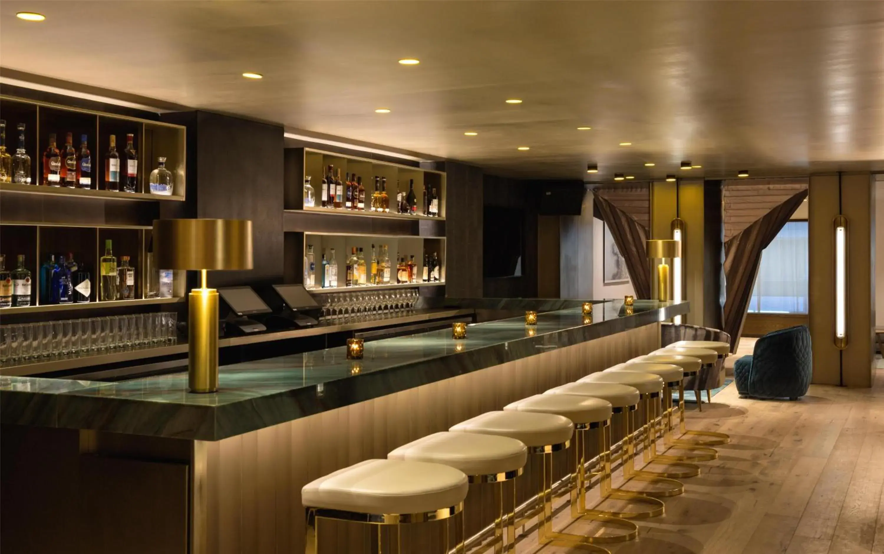 Lounge or bar in The Time New York, part of JdV by Hyatt Lounge or bar in The Time New York, part of JdV by Hyatt