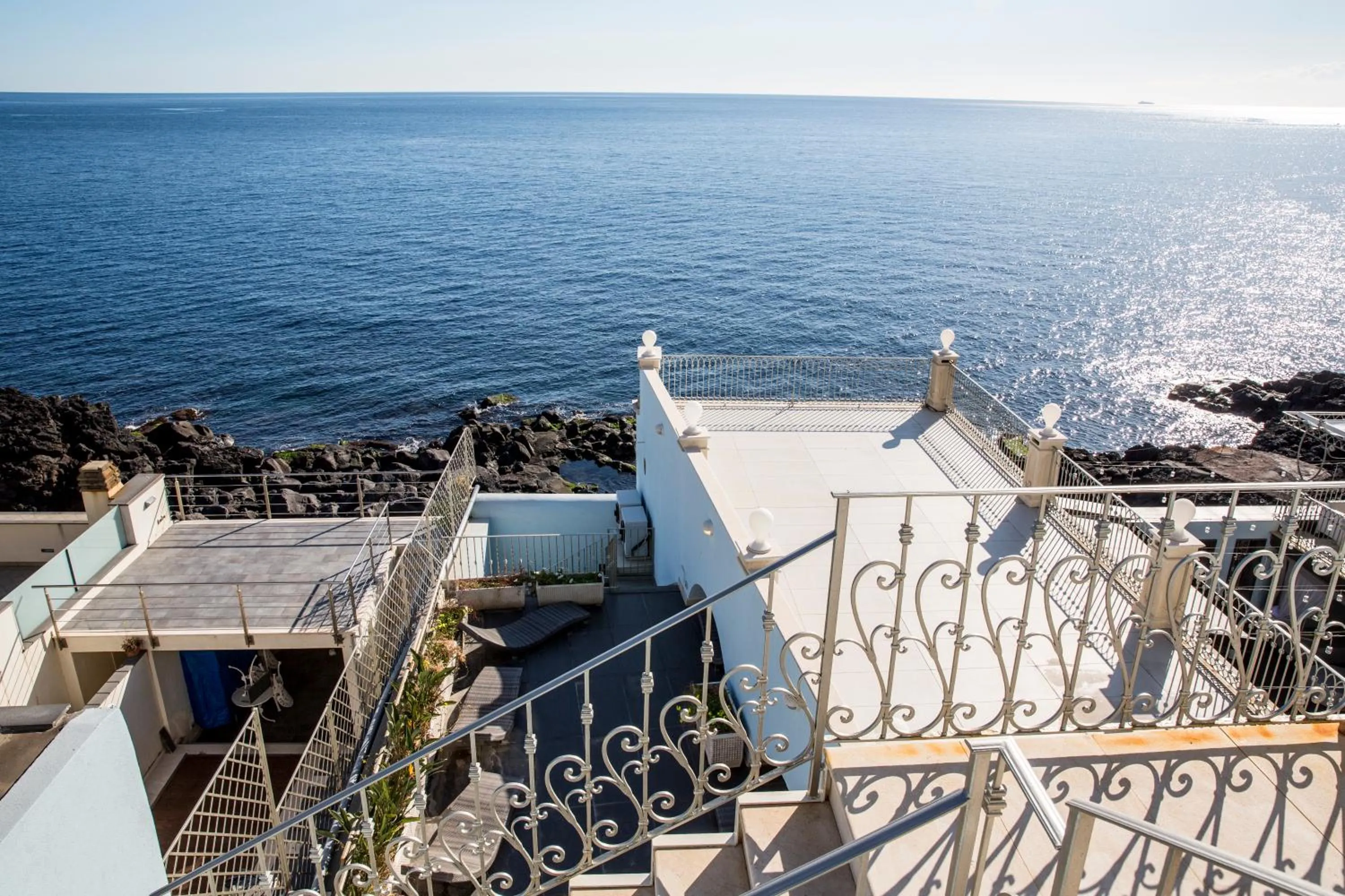 Balcony/Terrace in B&B Acireale - Il Cavalluccio Marino Fronte Mare