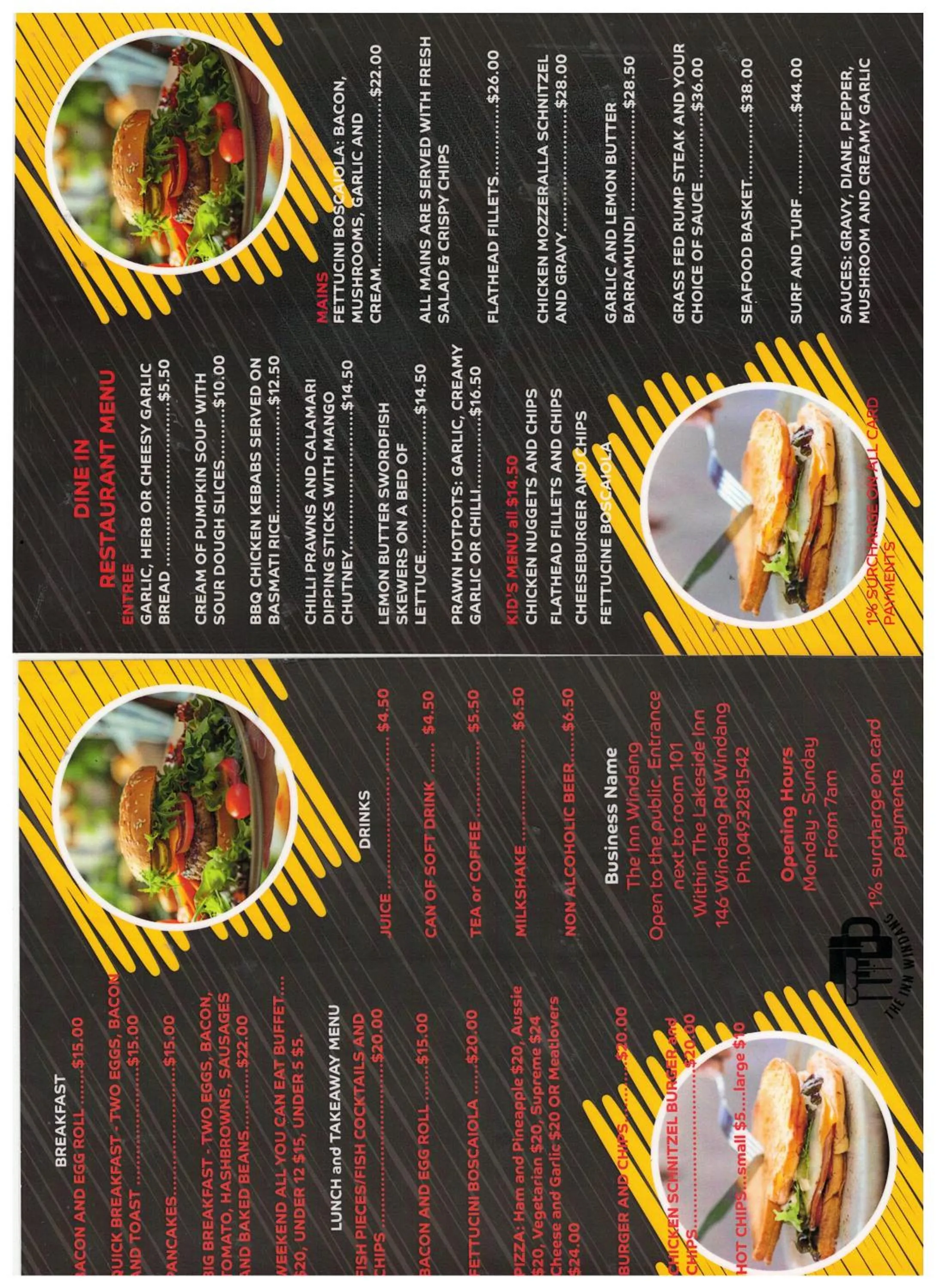 Restaurant/places to eat in Lakeside Inn Wollongong