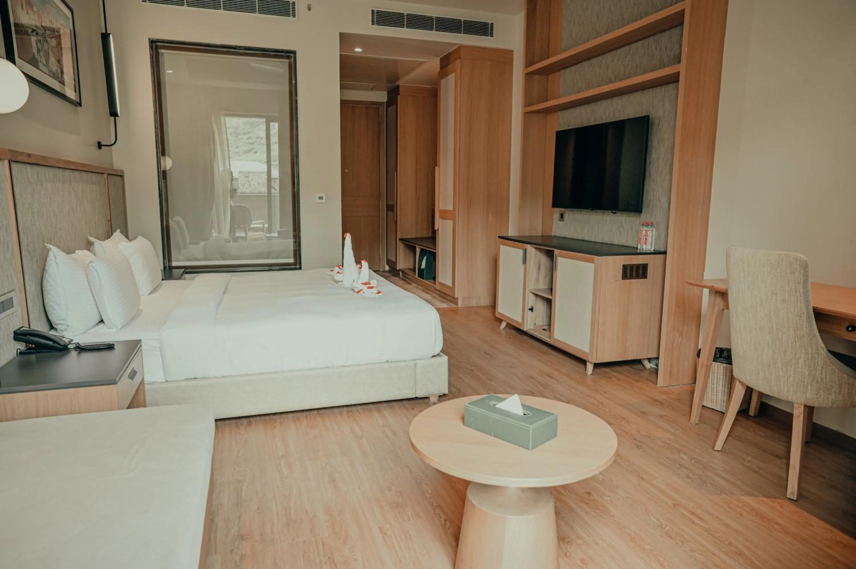 View (from property/room), Bed in Pushkara Resort and Spa, Pushkar