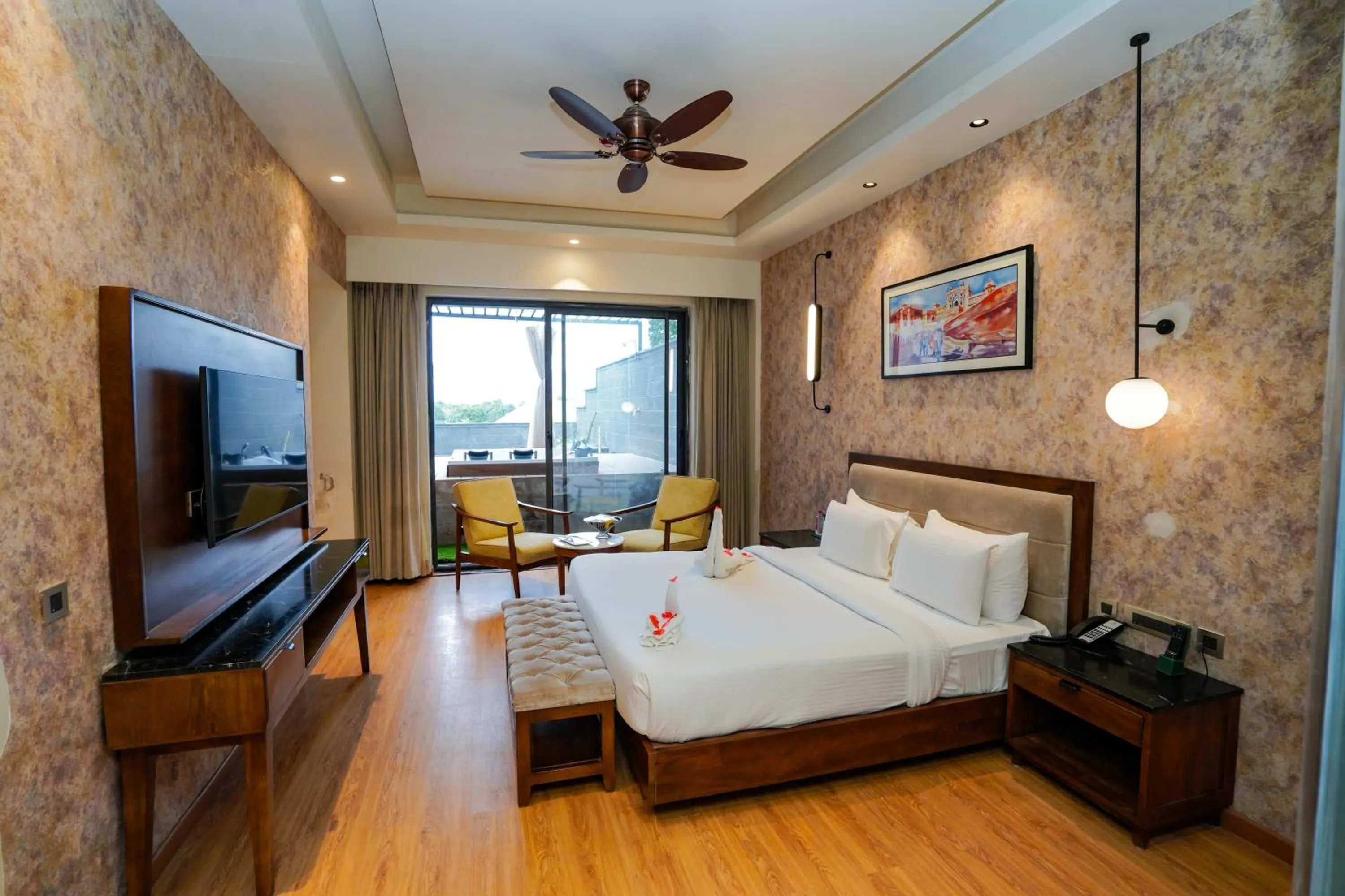 Bed in Pushkara Resort and Spa, Pushkar