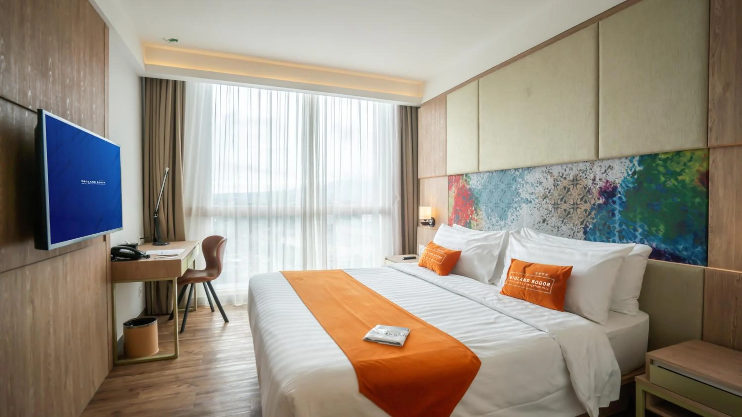 Bed in Bigland Bogor Hotel Powered by Archipelago