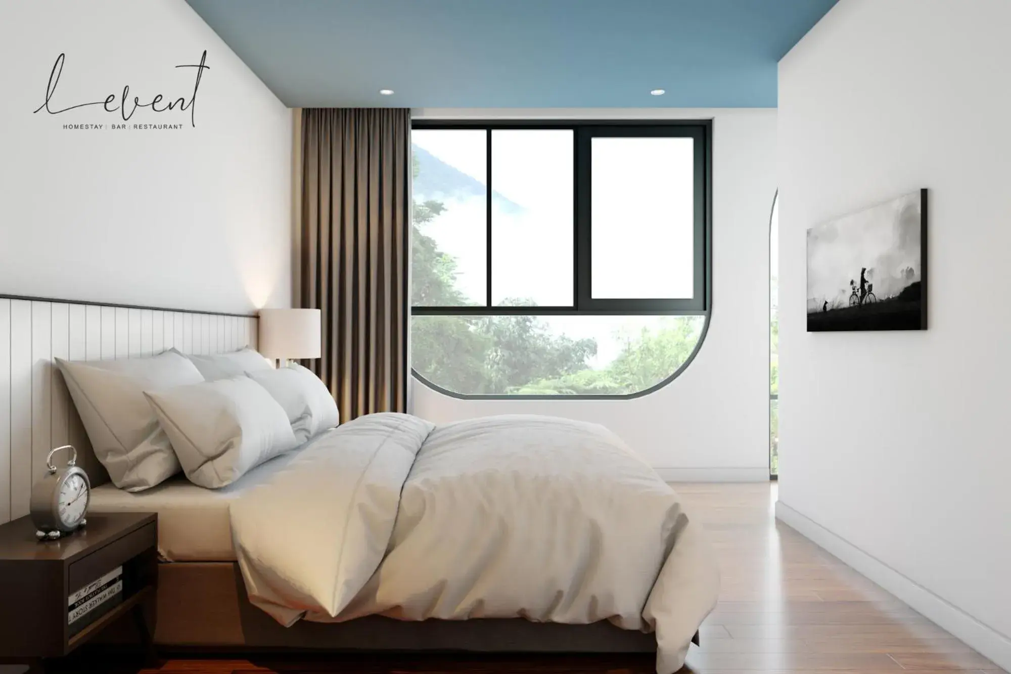 Double Room with Mountain View in Le vent Tam Đảo homestay Double Room with Mountain View in Le vent Tam Đảo homestay