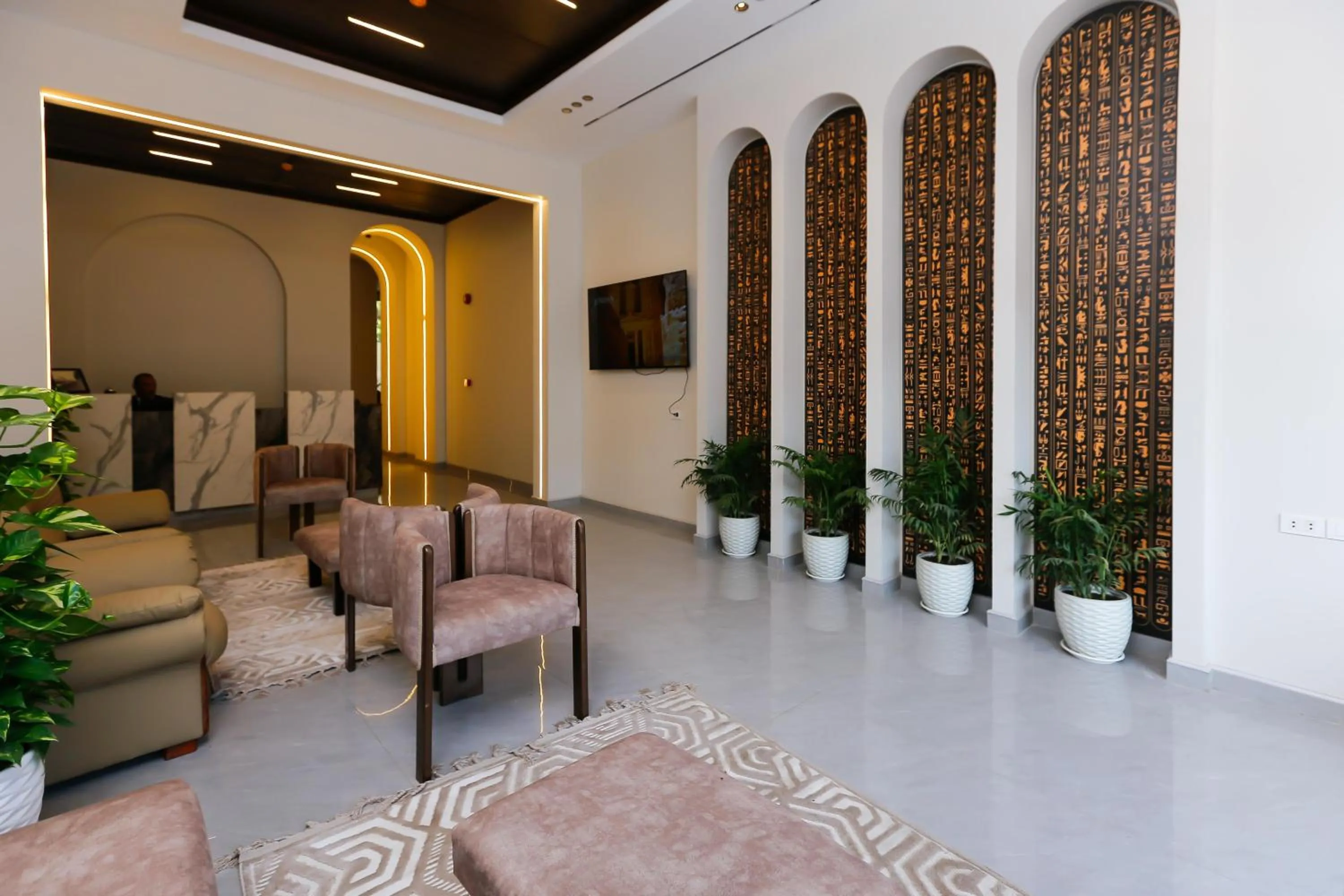 Lobby or reception in Pyramids Gem Plaza Boutique Hotel & Restaurant
