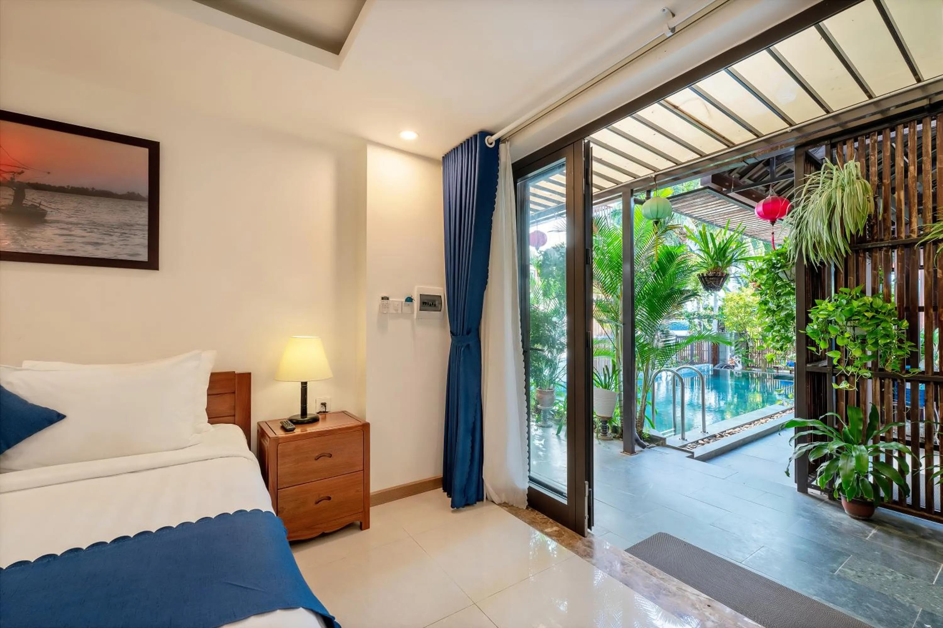 View (from property/room), Bed in Sands River Hoi An Villa