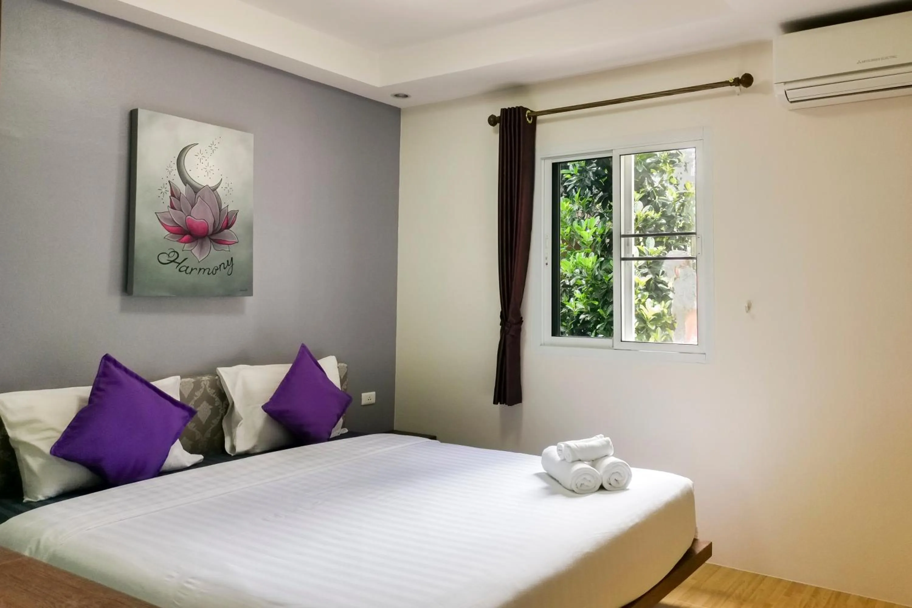 Bedroom, Bed in Harmony Naturist Resort Rawai Phuket 18yr minimum age only nudist nake d FKK