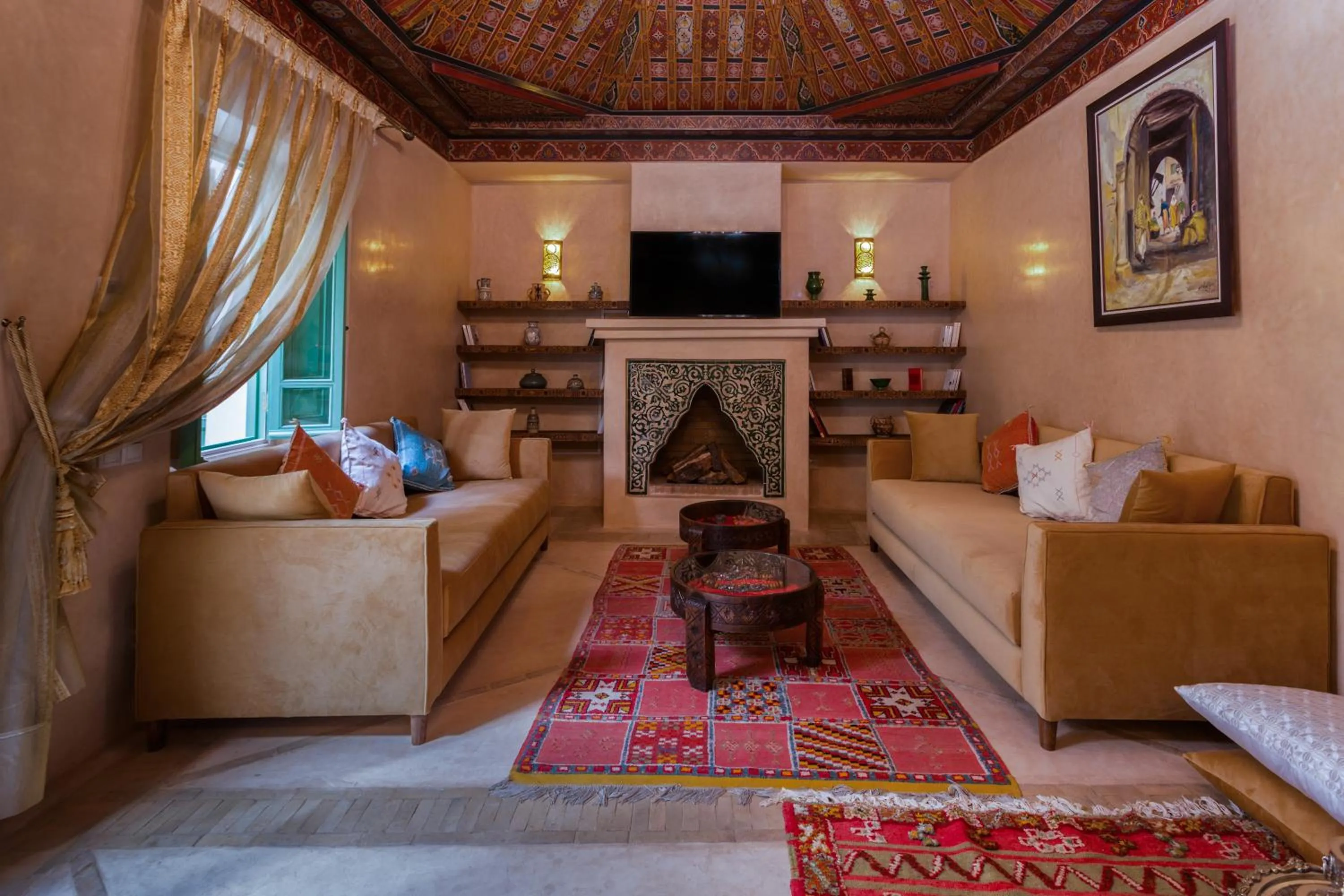 Living room in RIAD AZRUR