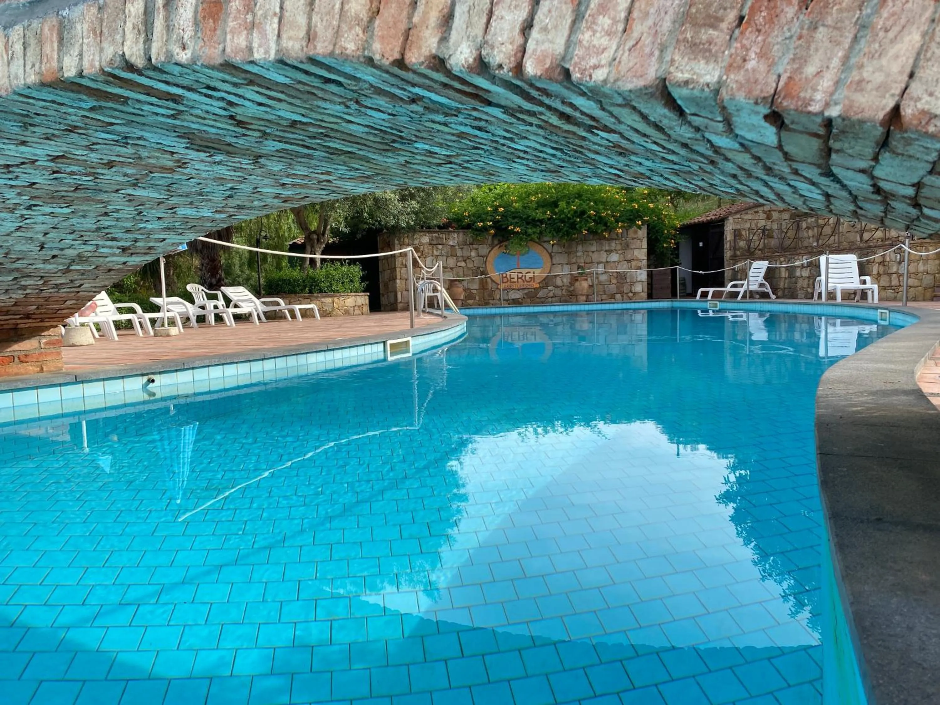 Pool view in Azienda Agrituristica Bergi