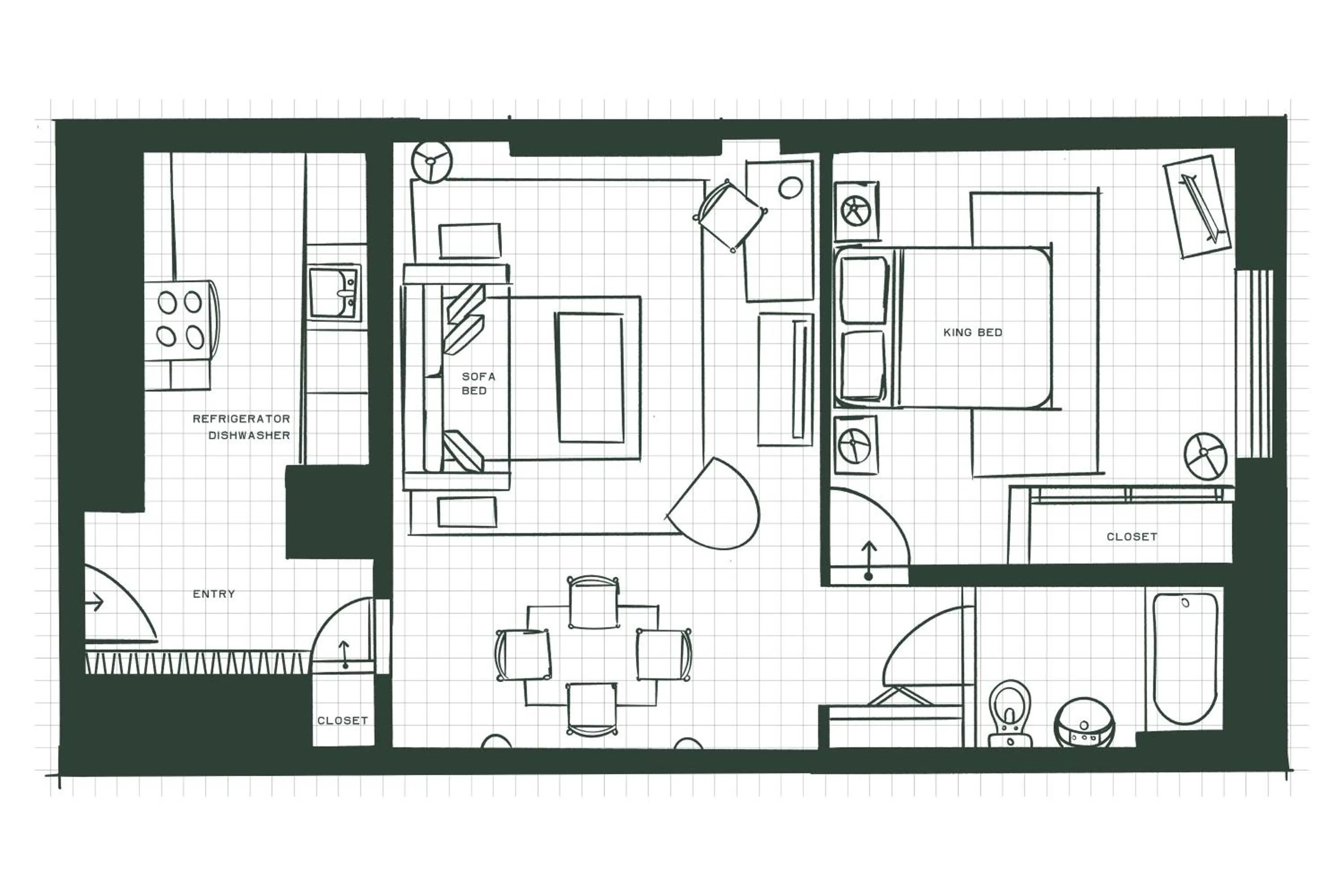 Floor plan in The Bayard