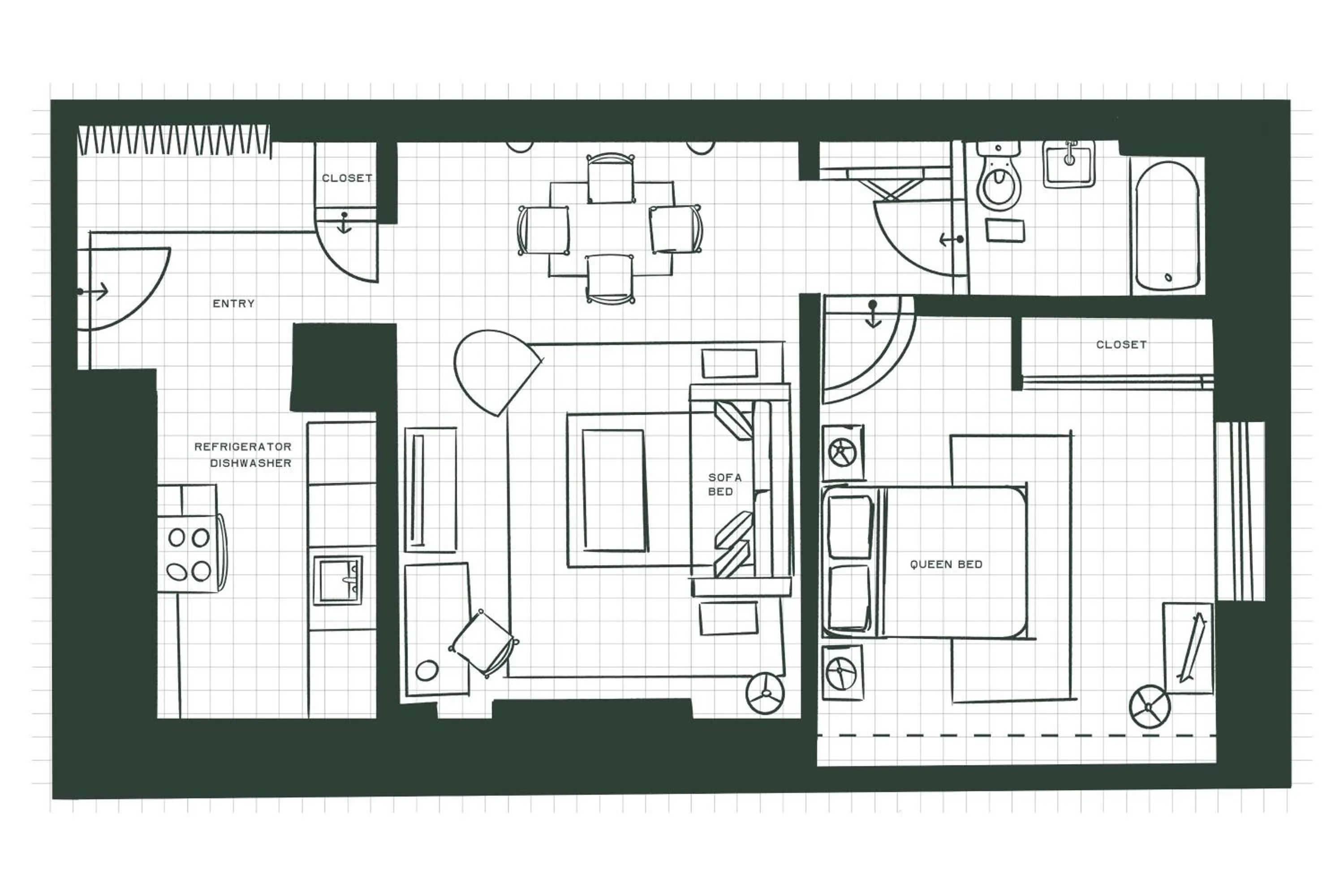 Floor plan in The Bayard