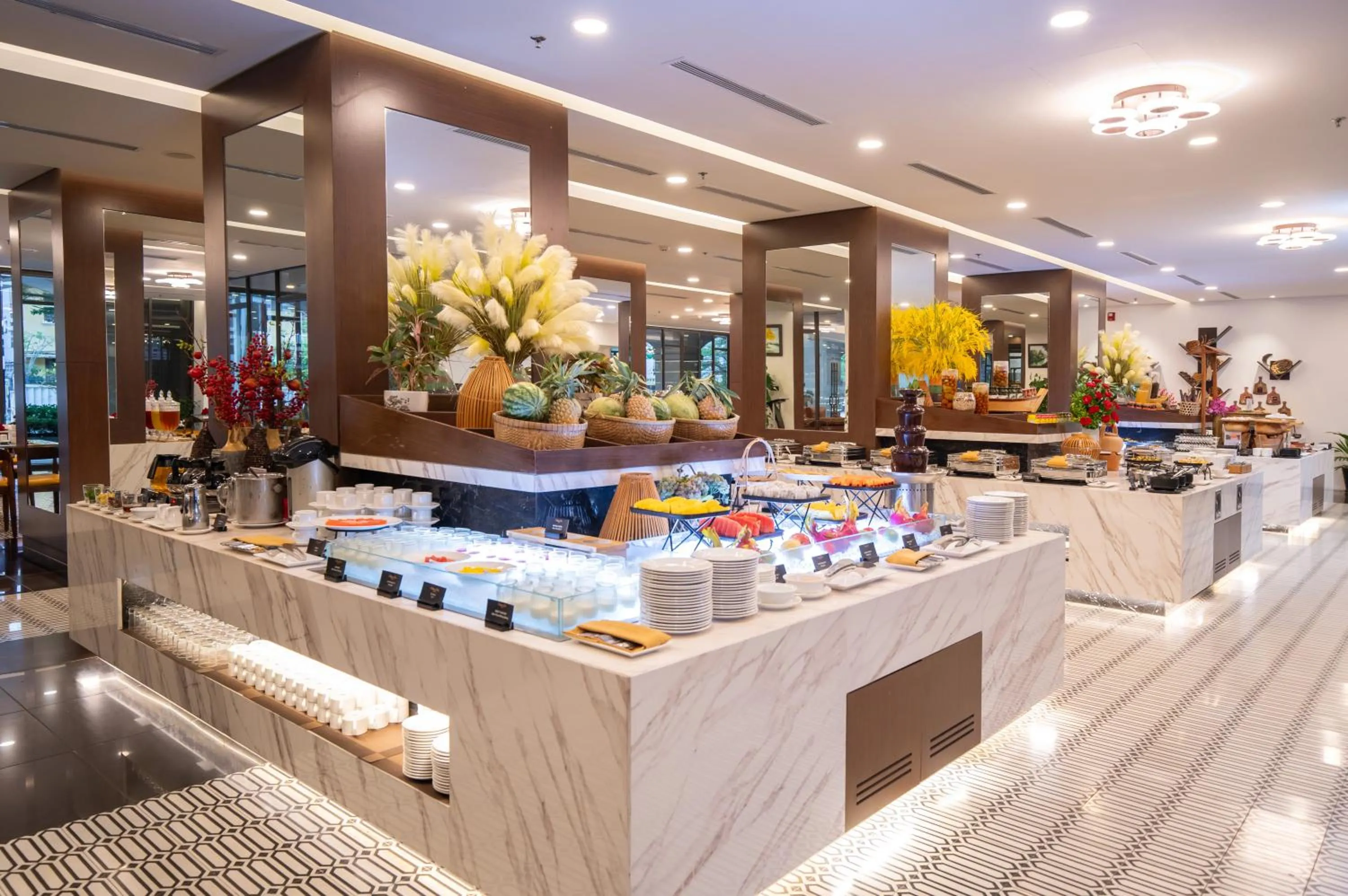 Buffet breakfast in Senna Hue Hotel