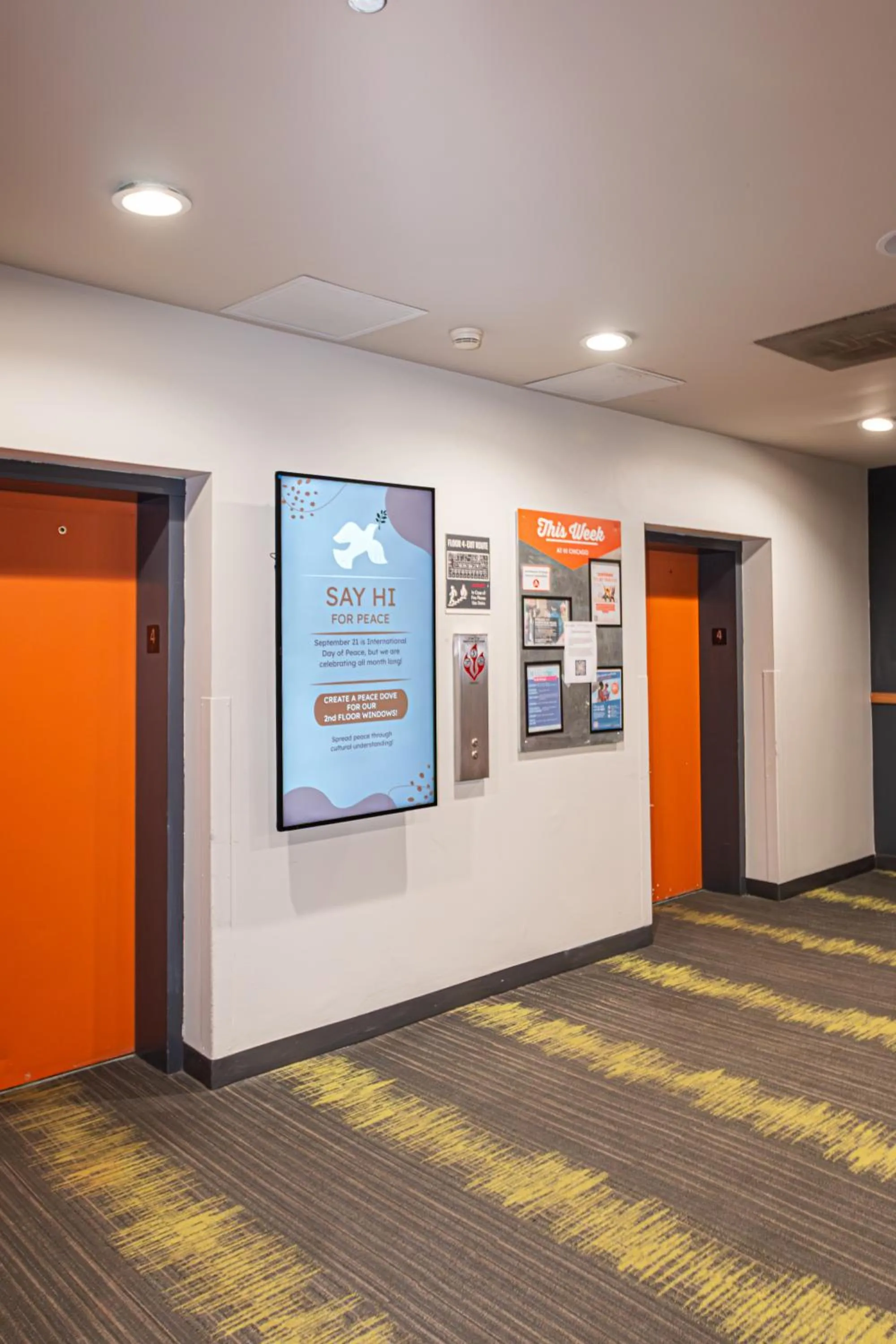 elevator in HI Chicago Hostel