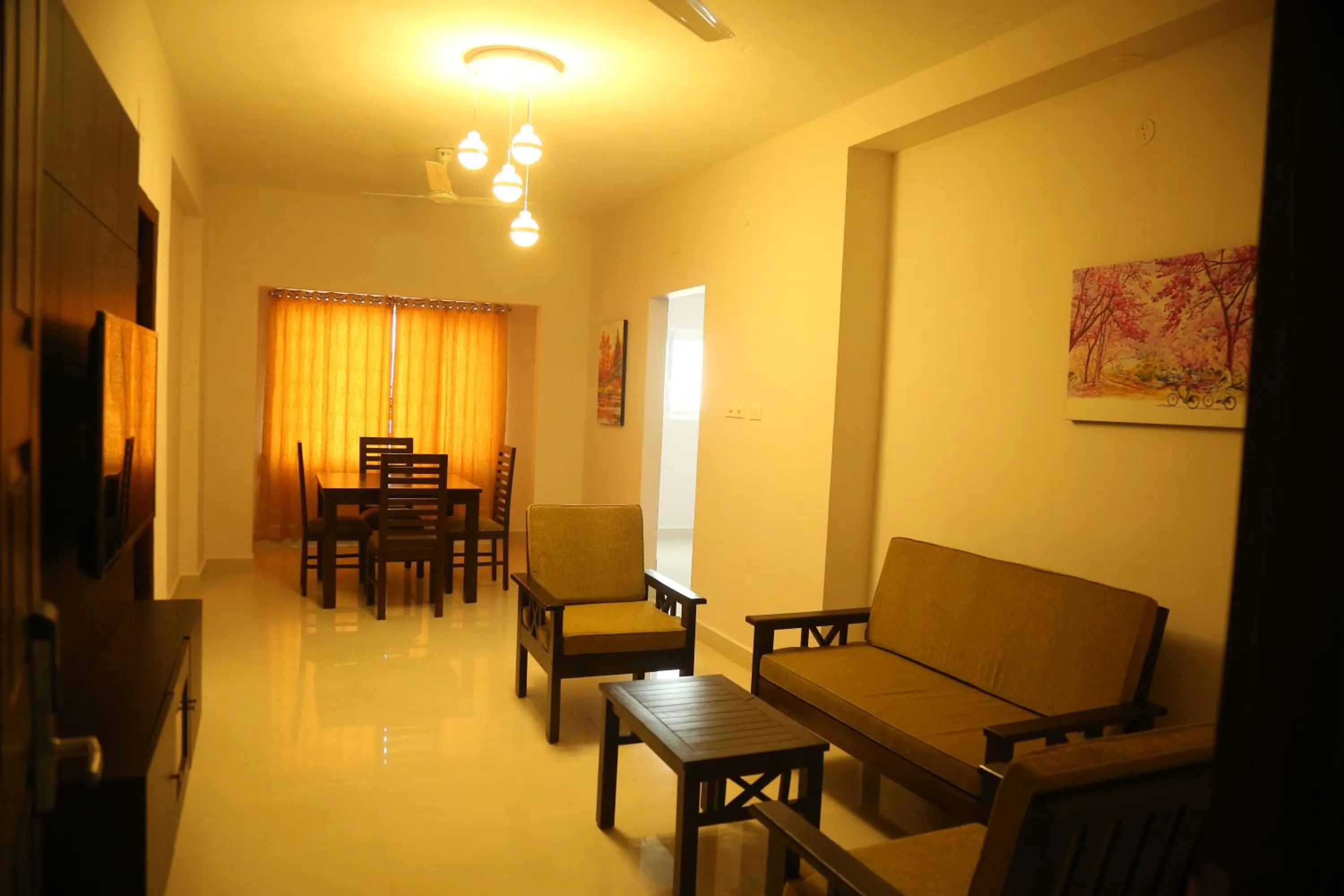 Communal lounge/ TV room in Kfour Apartment & Hotels Private Limited