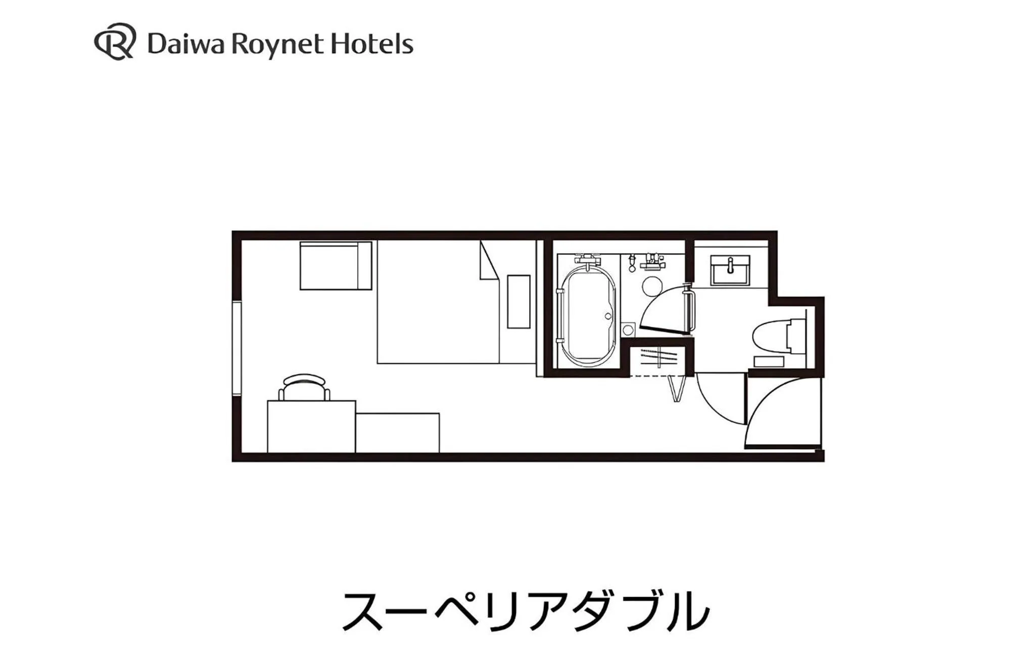 Floor plan in Daiwa Roynet Hotel Tokyo Kyobashi PREMIER