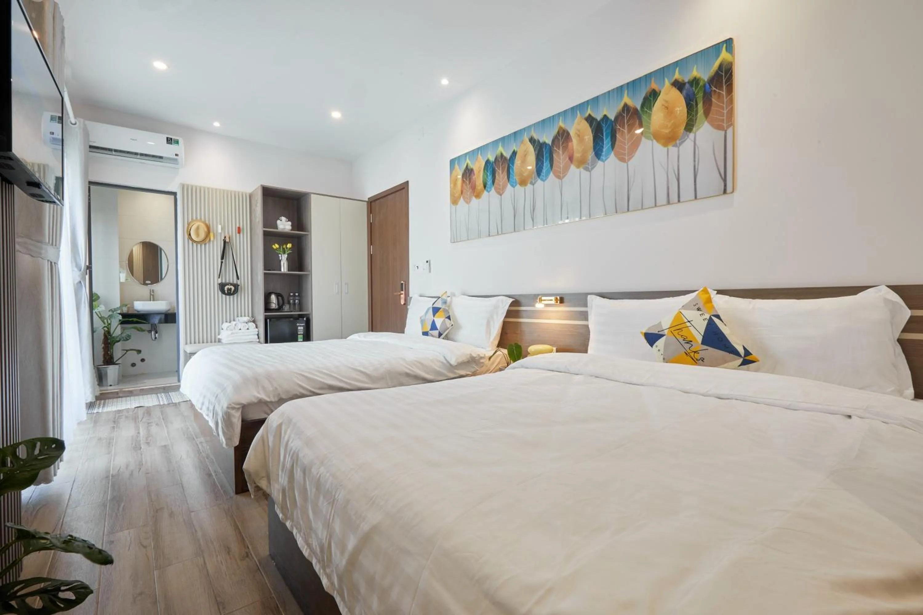 Bed in Lux Quy Nhon Homestay