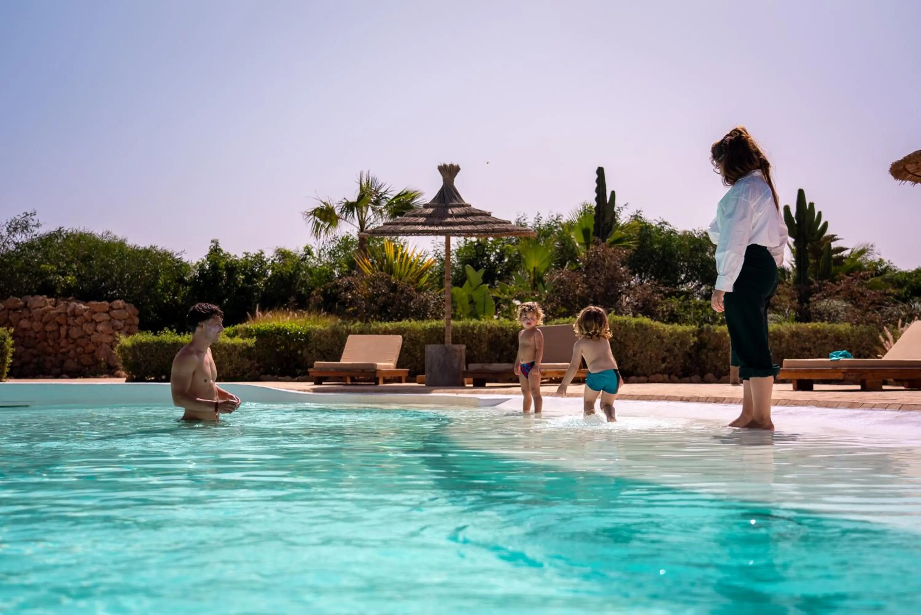Swimming pool in La Crique Nature & Spa