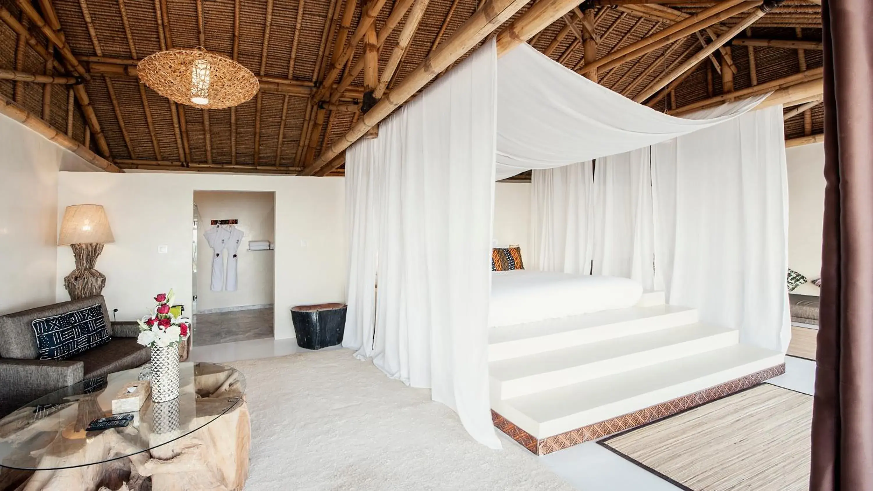 Bedroom, Bed in La Crique Nature & Spa Bedroom, Bed in La Crique Nature & Spa