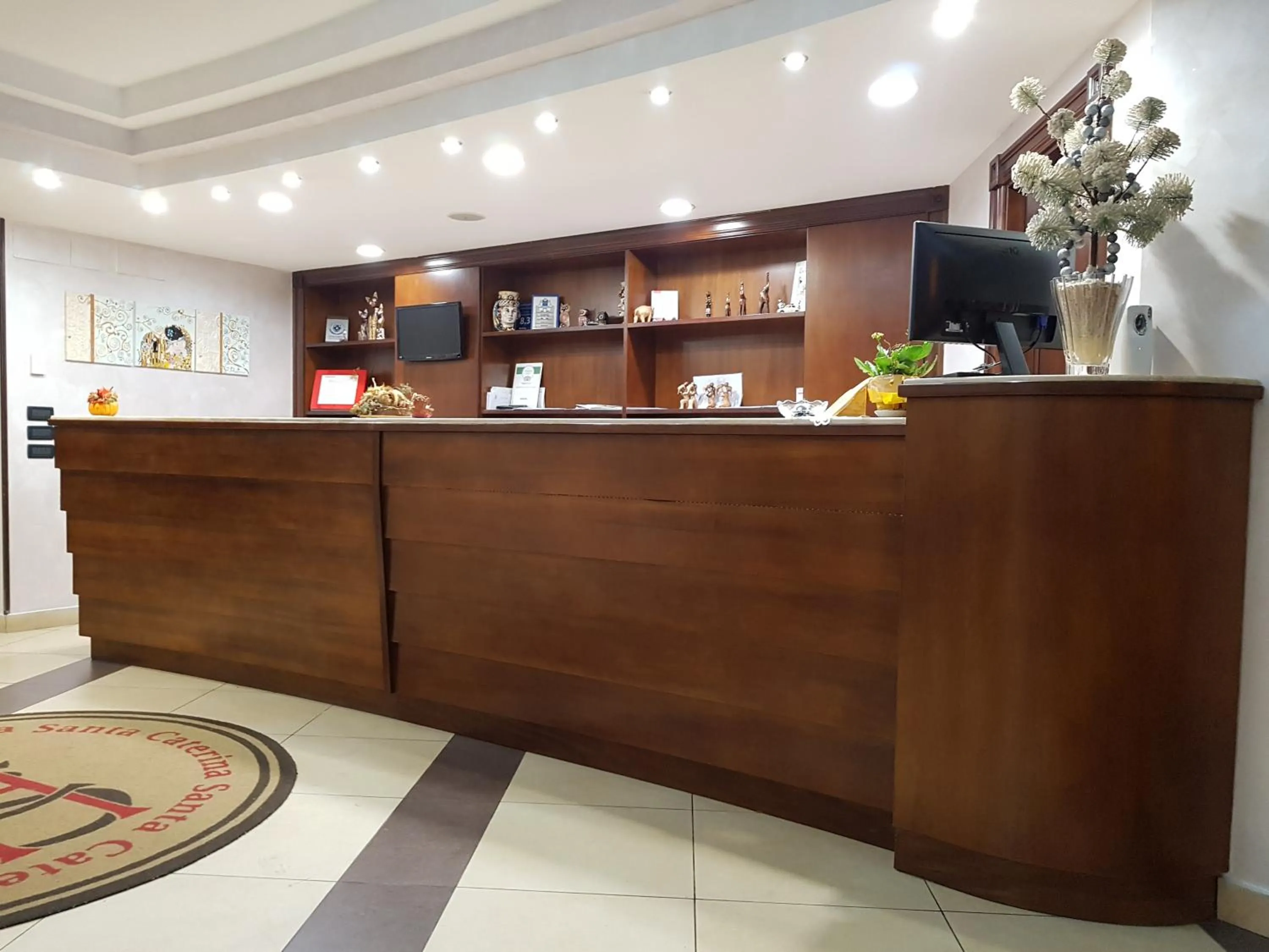 Lobby or reception in Hotel Santa Caterina