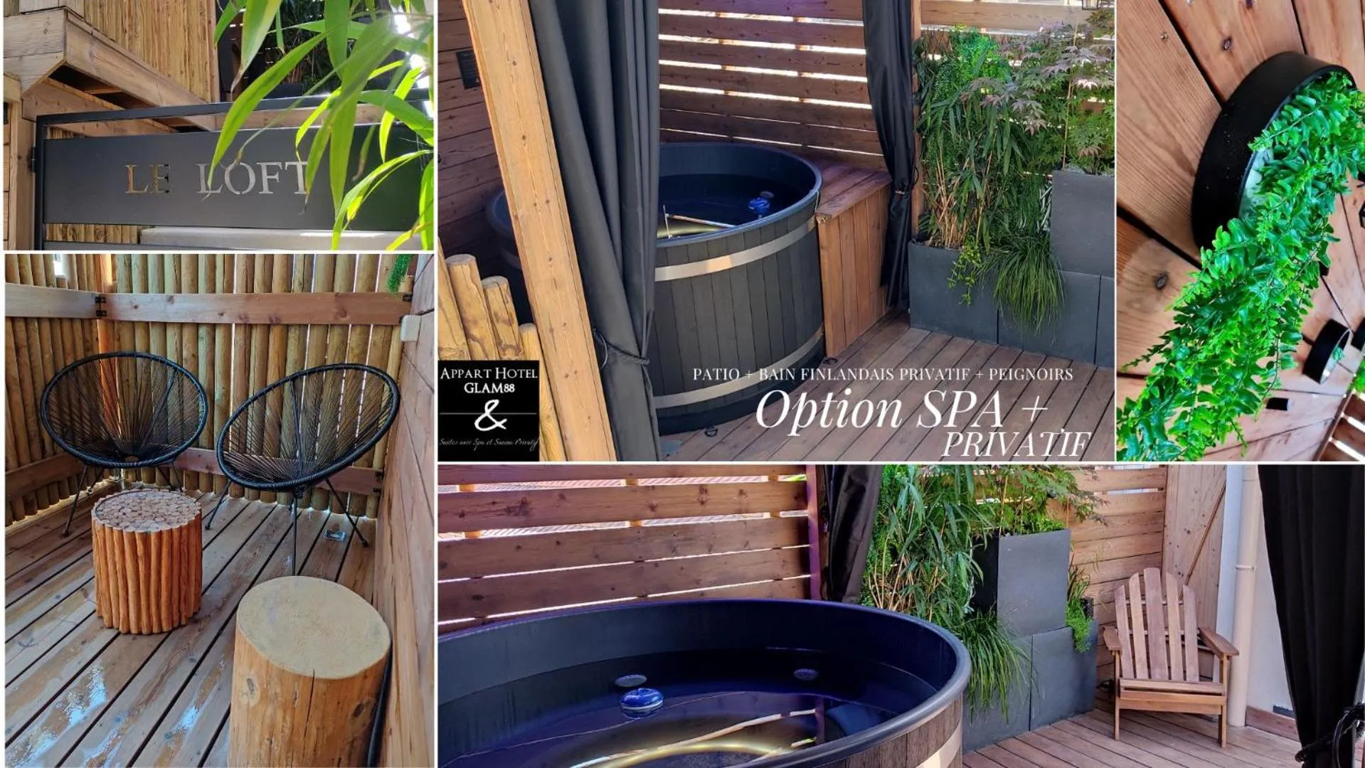 Patio in Gite & Spa Privatif Glam'88 - Vosges