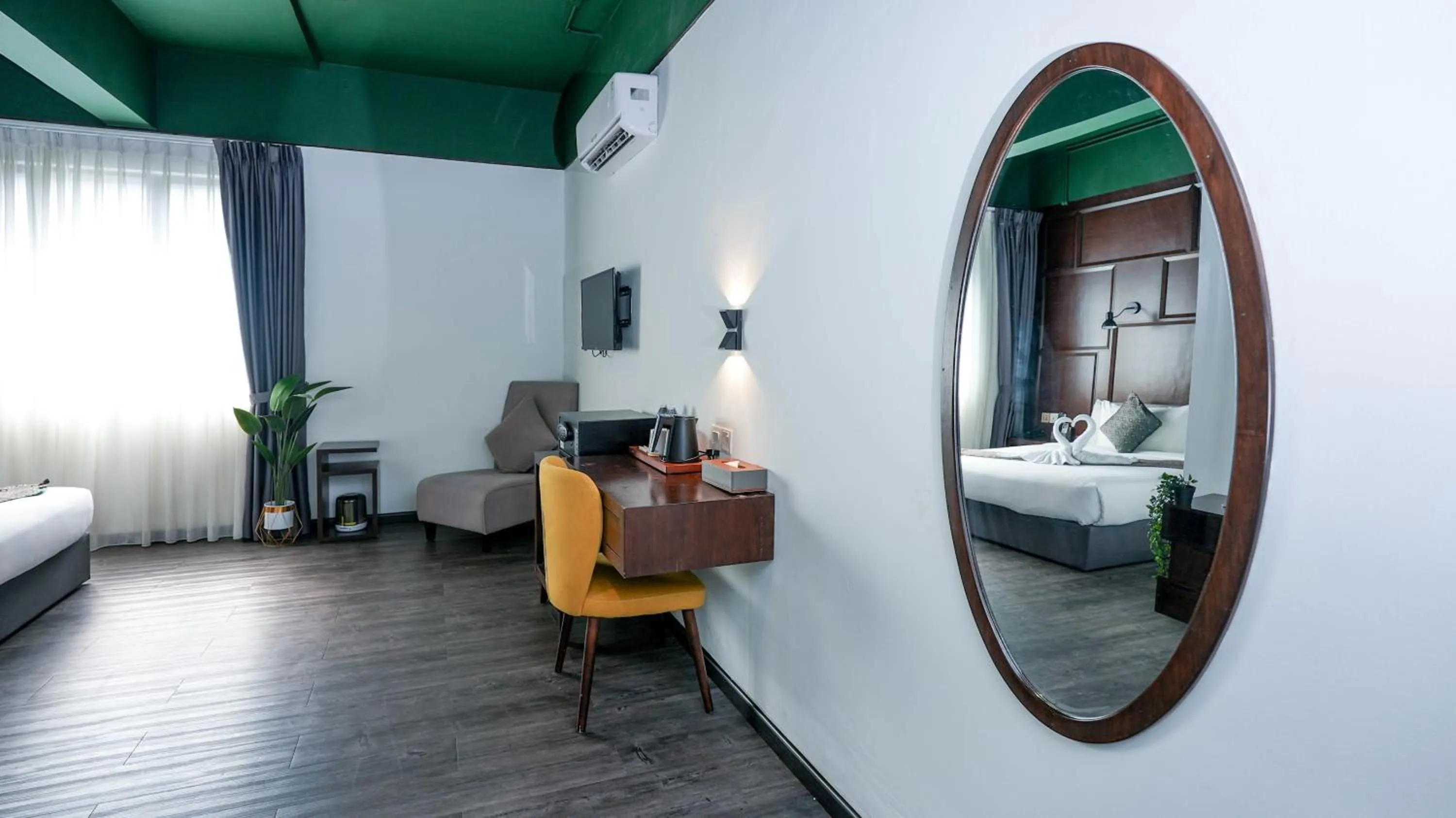 air conditioner, Bed in East Riverine Boutique Hotel