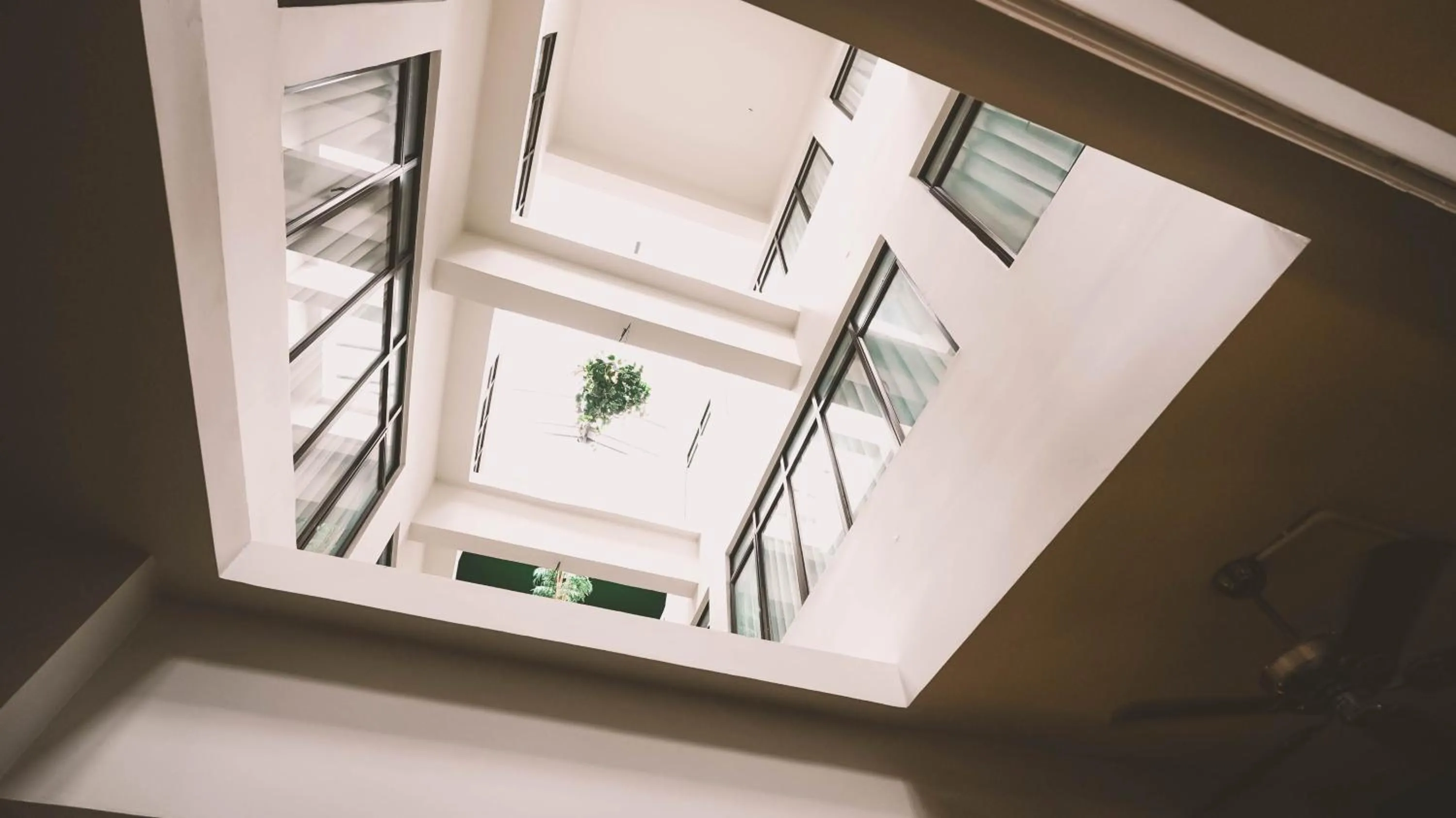 Inner courtyard view in East Riverine Boutique Hotel