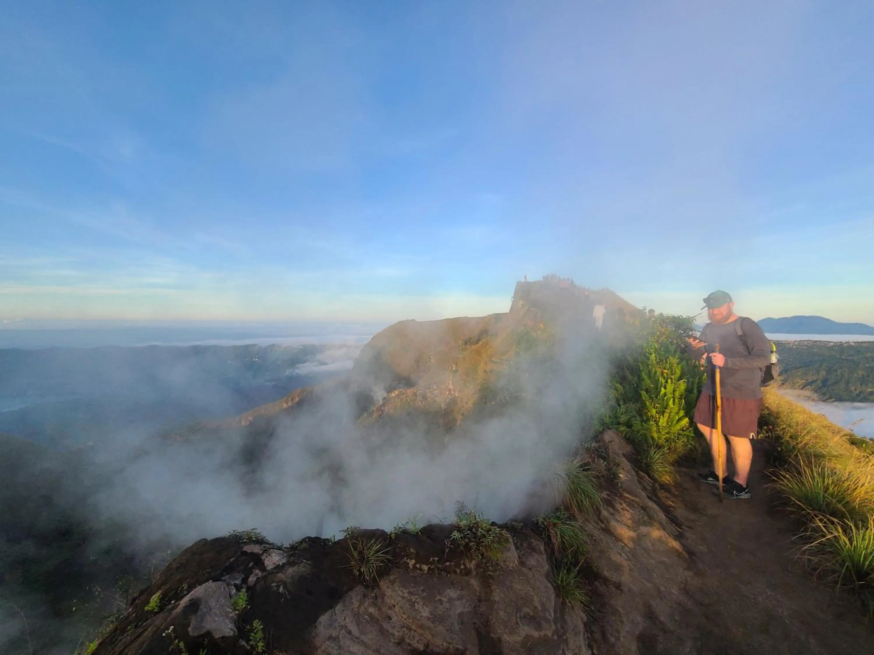 Natural landscape in Batur lake view