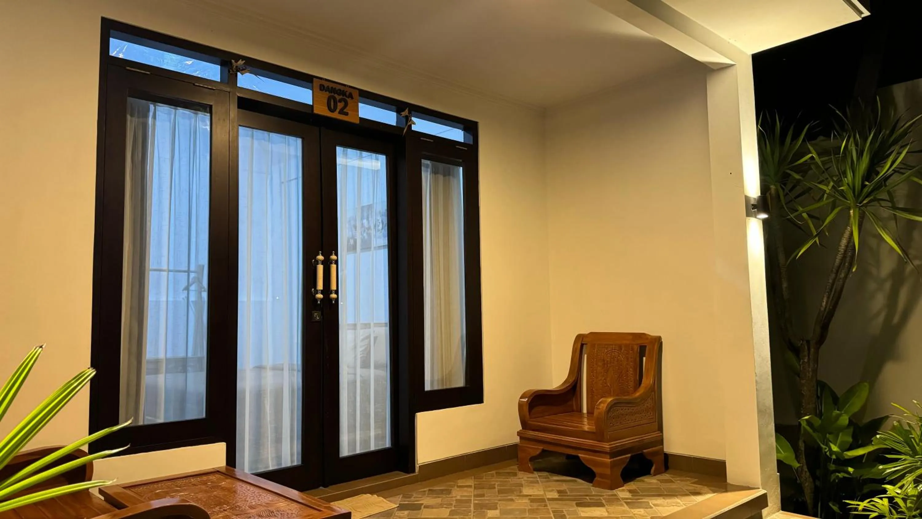 Seating area in Batur lake view