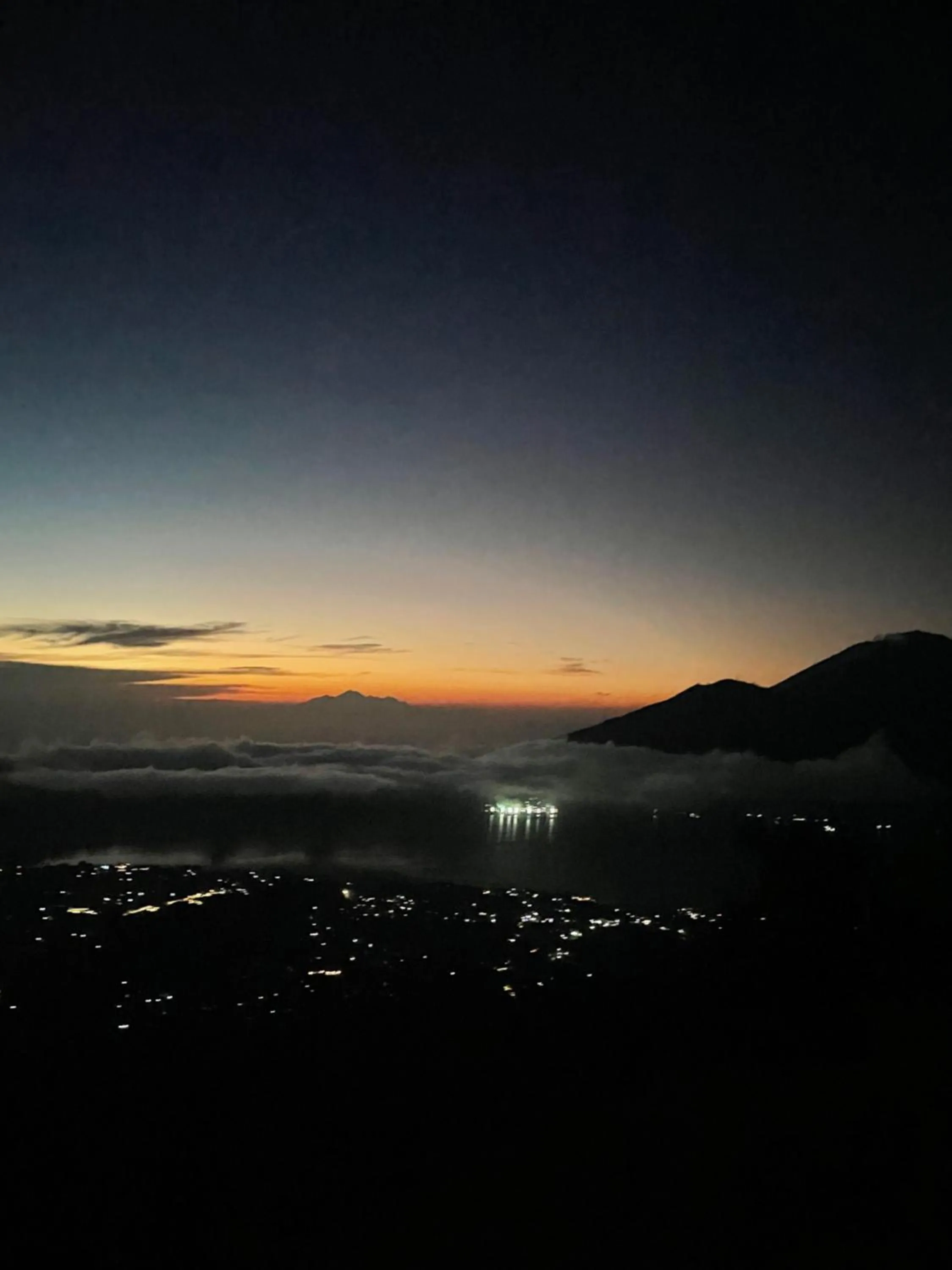 Natural landscape in Batur lake view