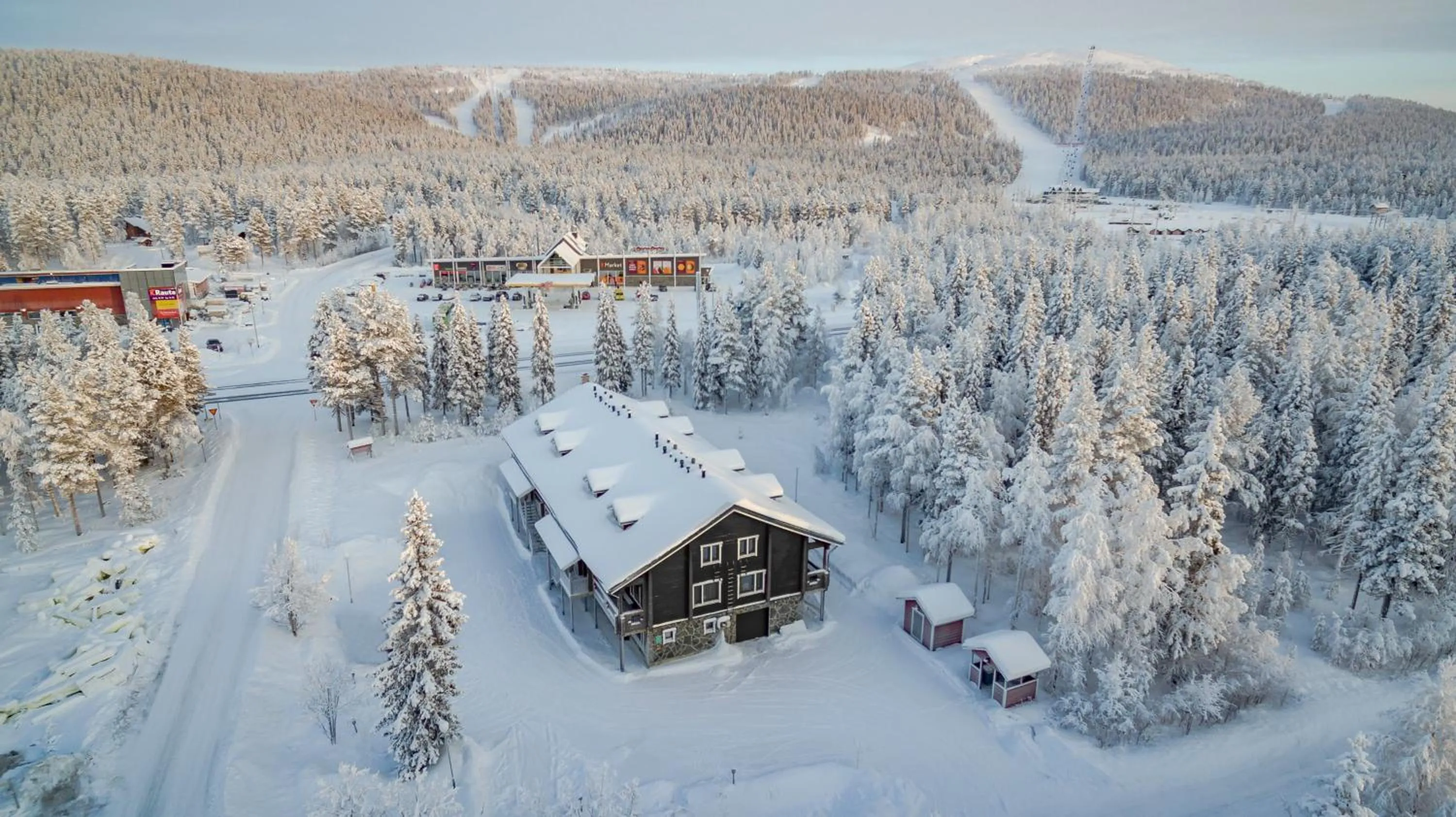Bird's eye view in Levi Black Apartments