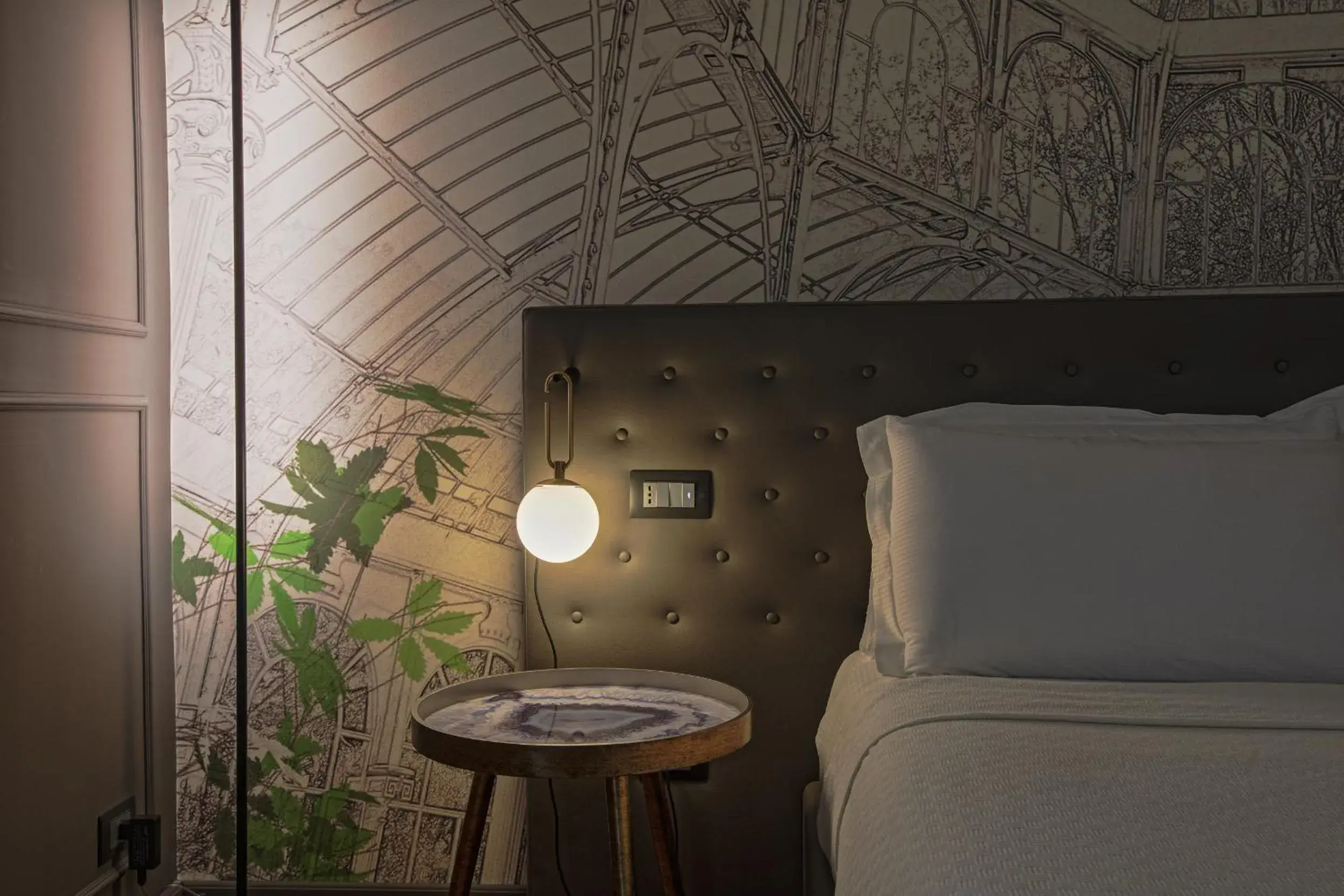 Decorative detail, Bed in Palco Rooms&Suites Decorative detail, Bed in Palco Rooms&Suites