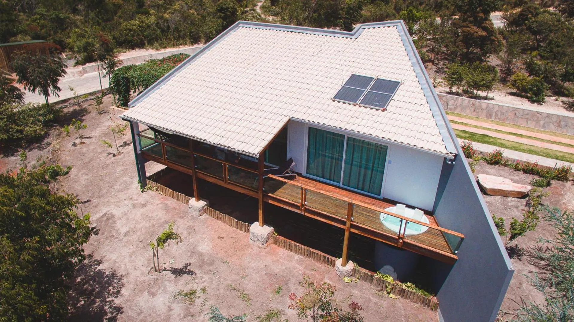 Hot Tub in Pousada Amanhecer