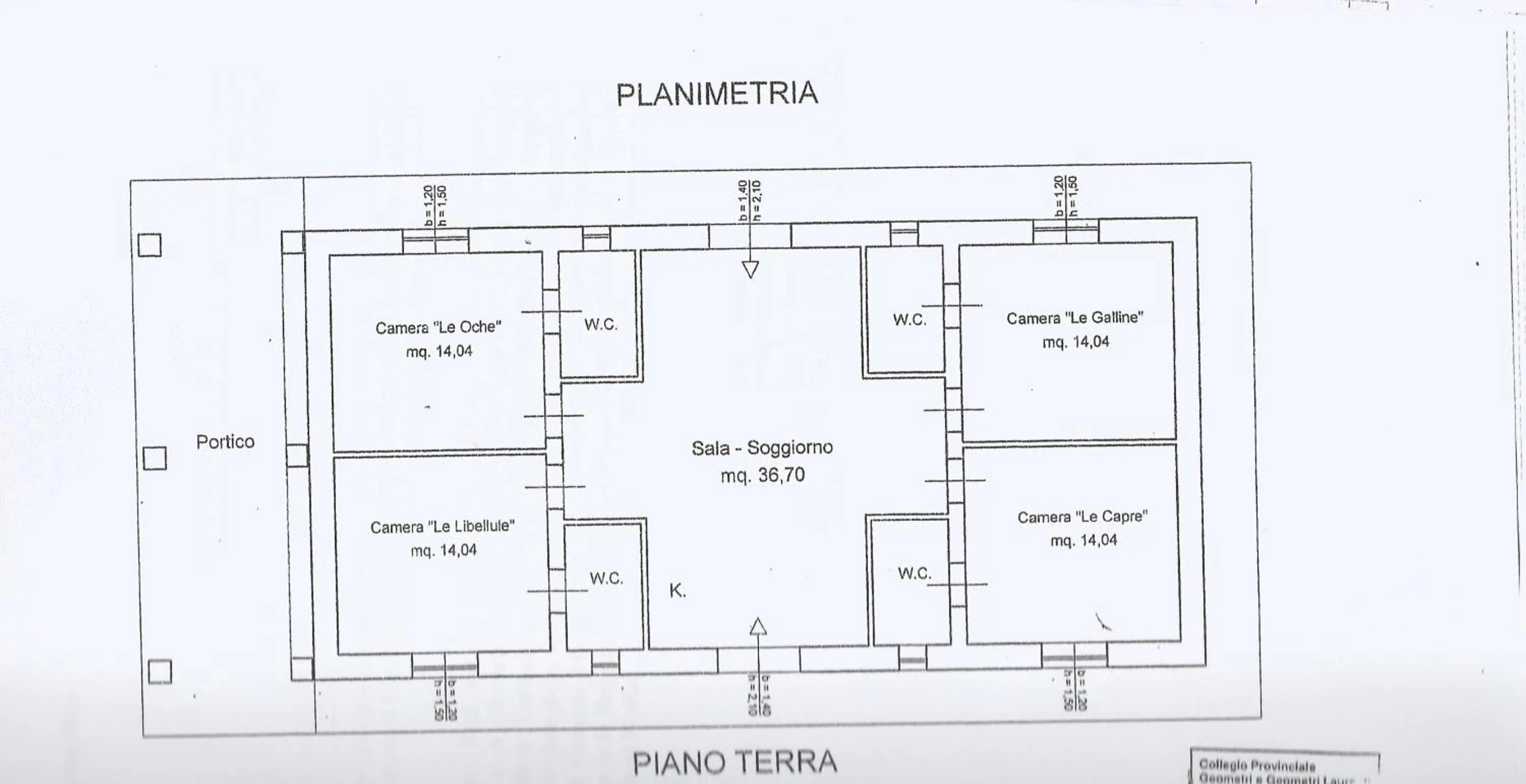 Floor plan in Casetta Tartuchino