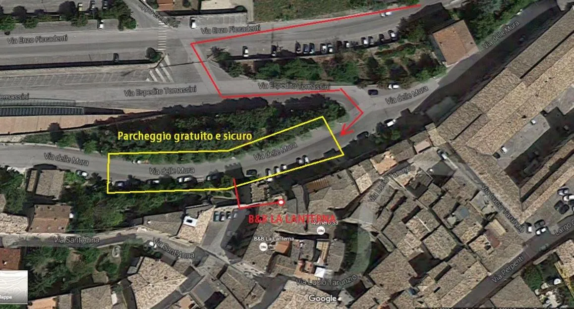 Text overlay in B&B La Lanterna