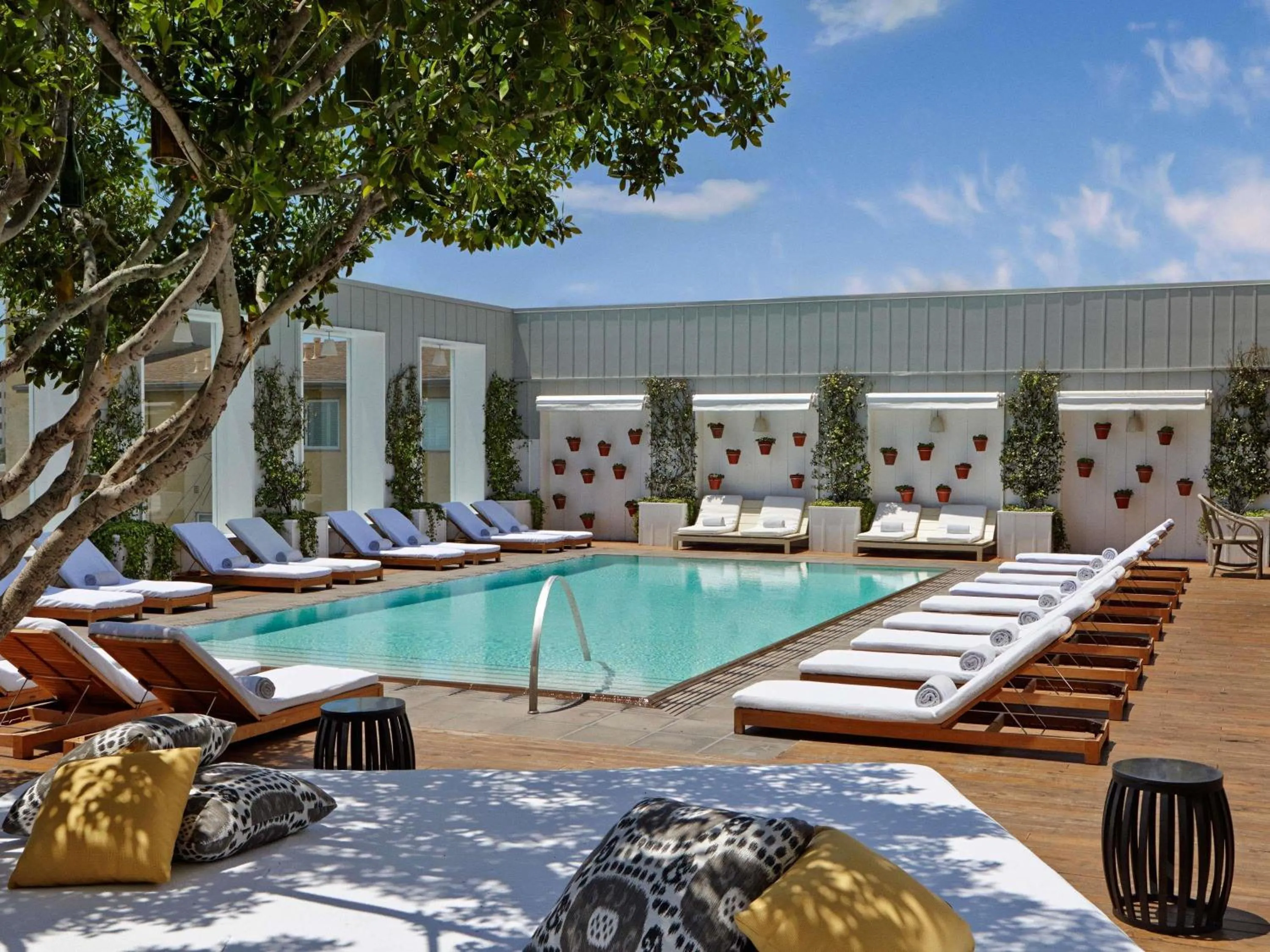 Pool view in Mondrian Los Angeles
