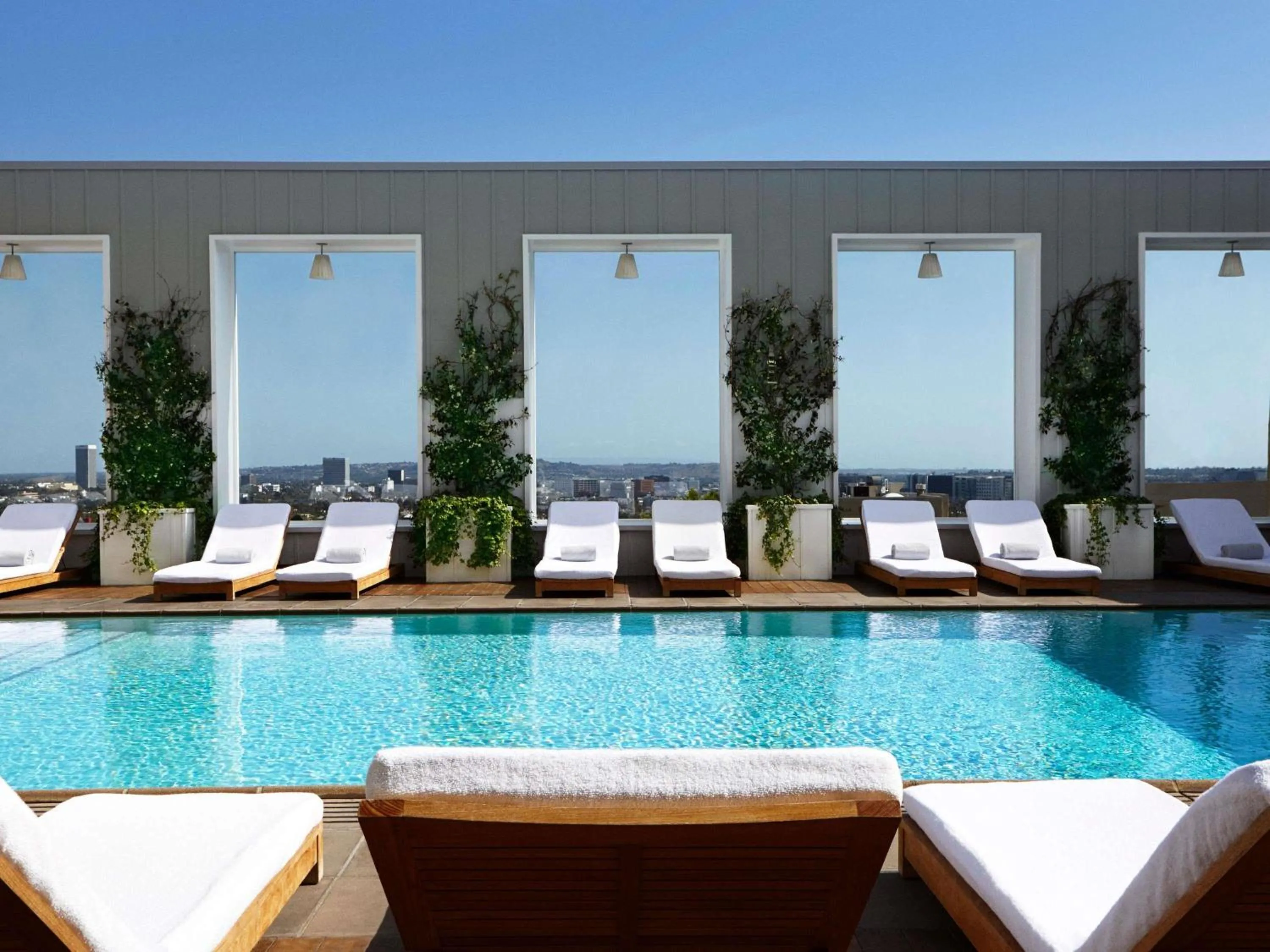Pool view in Mondrian Los Angeles
